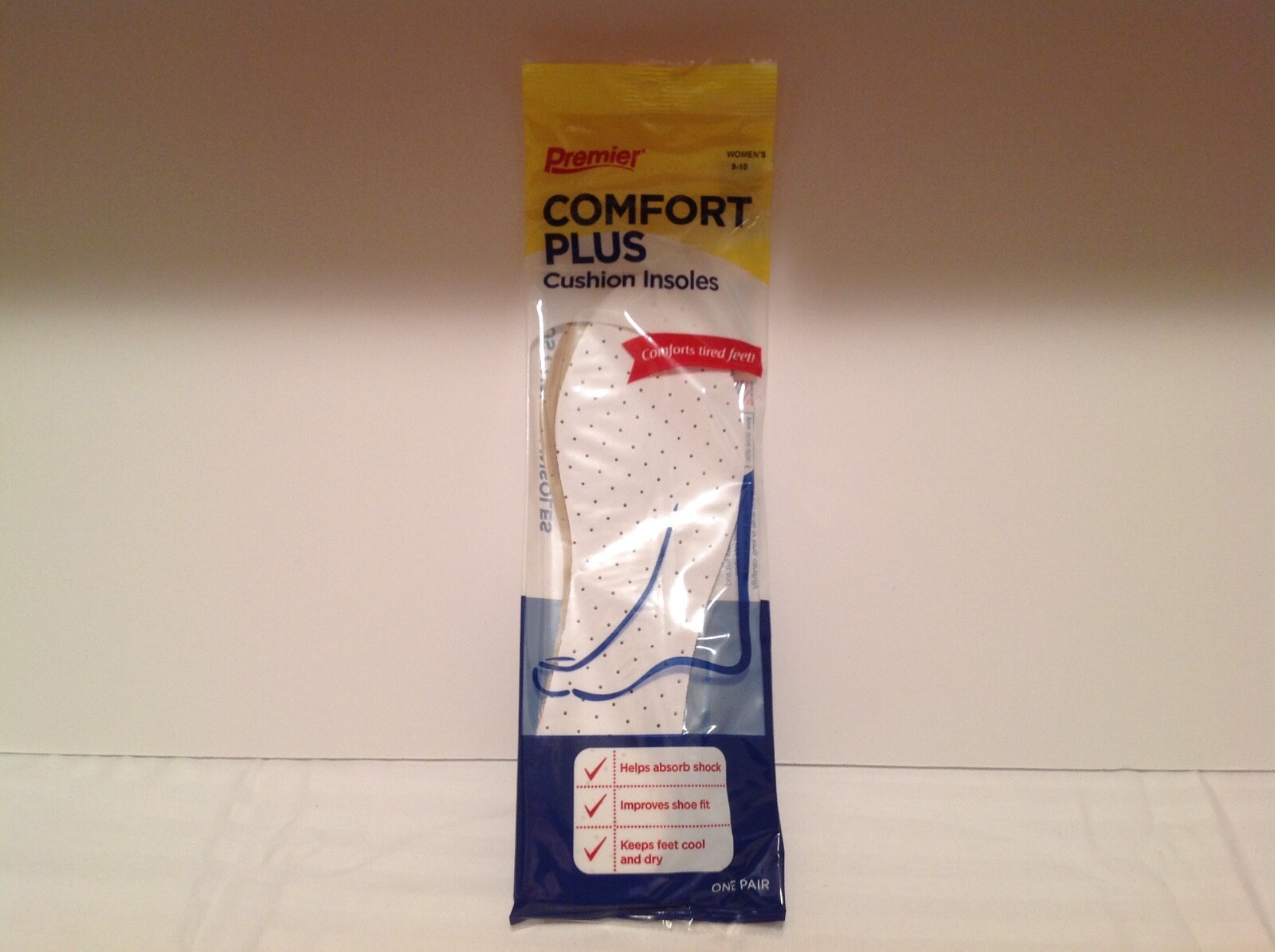 Premier Comfort Plus Cushion Insoles Shoe Insoles Sneaker Insert Women Size 9-10