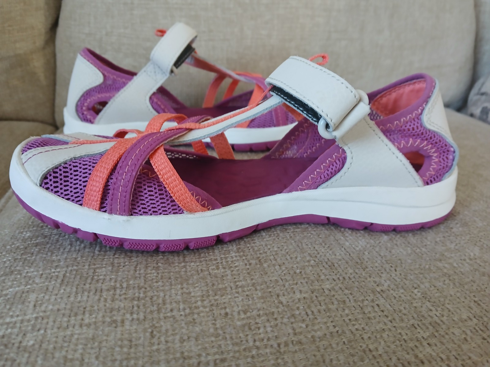 Merrell 61594 Purple Textile Synthetic Mesh Maryjane Strap Shoes Women Size 6
