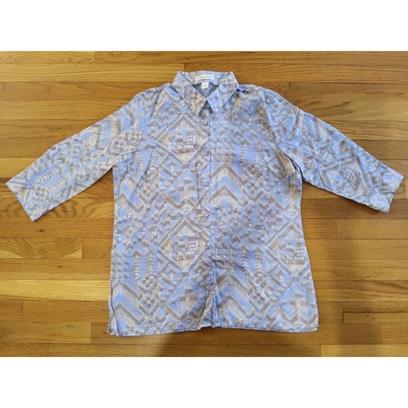 Boho Geo Print Blouse M
