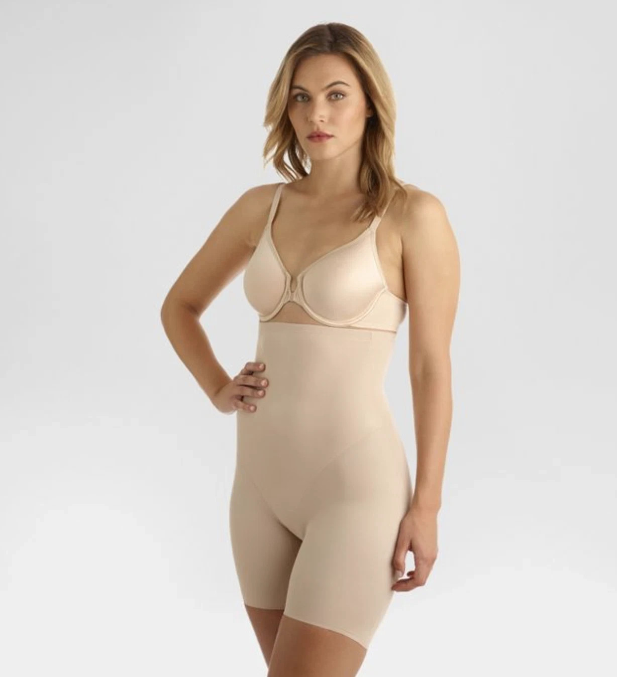 Women’s SlimShaper by Miracle Brands Tailored Back High Waist Thigh Slimmer – S