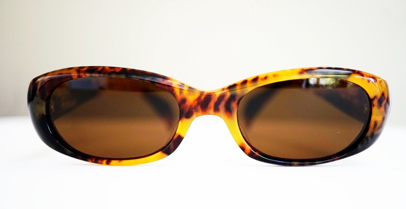 Vintage 90s FREDERIC FEKKAI Sunglasses Brown Tortoise Shell Frame Made in France