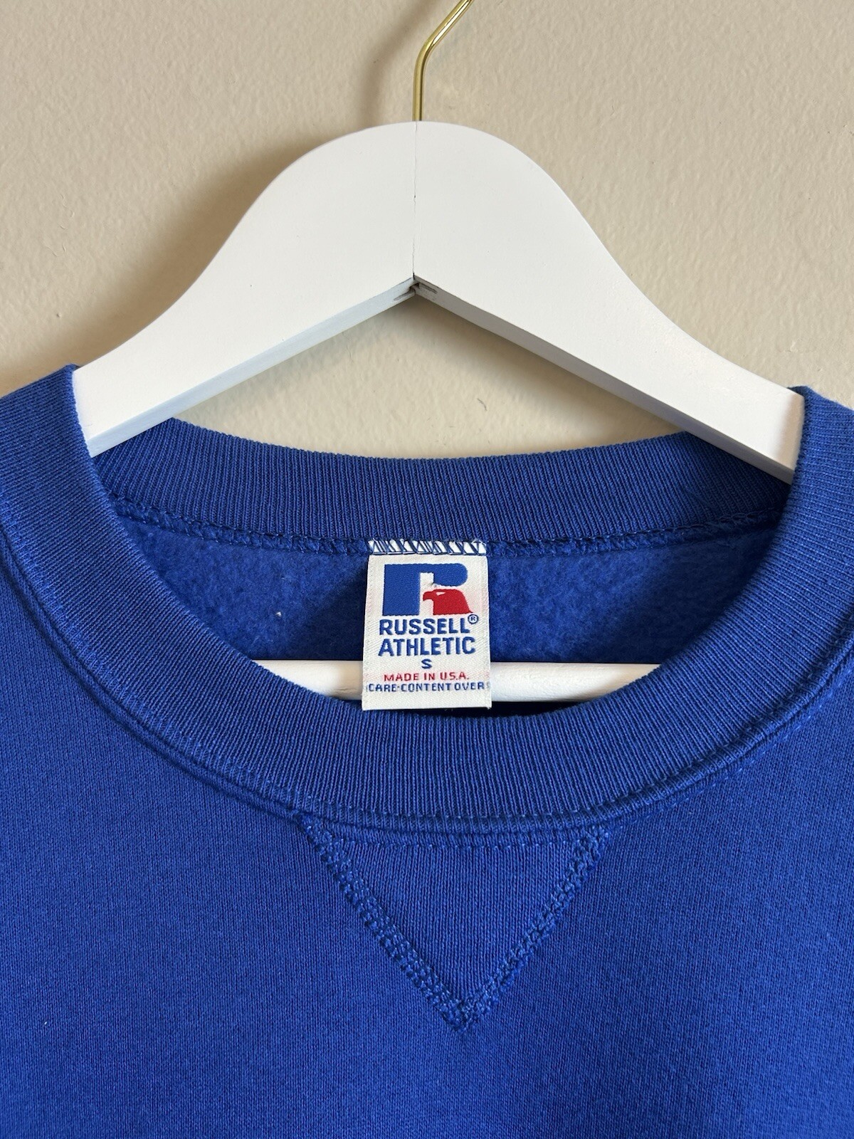 Vintage 90s Deadstock Russell Athletic Crewneck Sweatshirt Blue S NWT Made In US