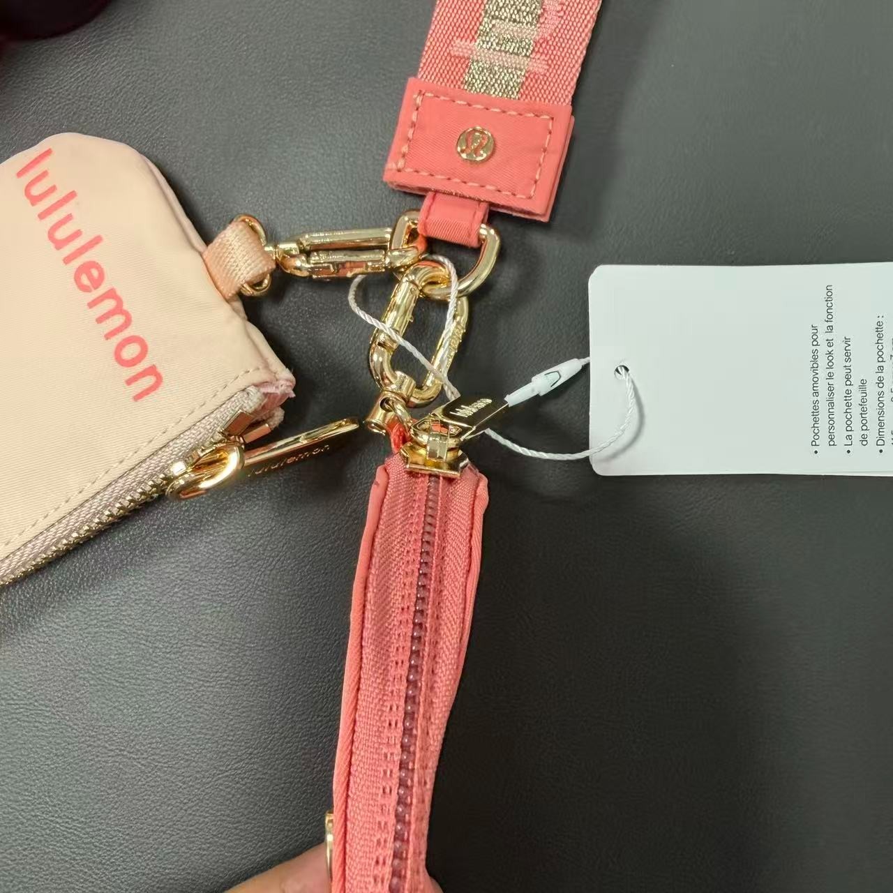 Lululemon Dual Pouch Wristlet Keychain Wallet Black, NWT