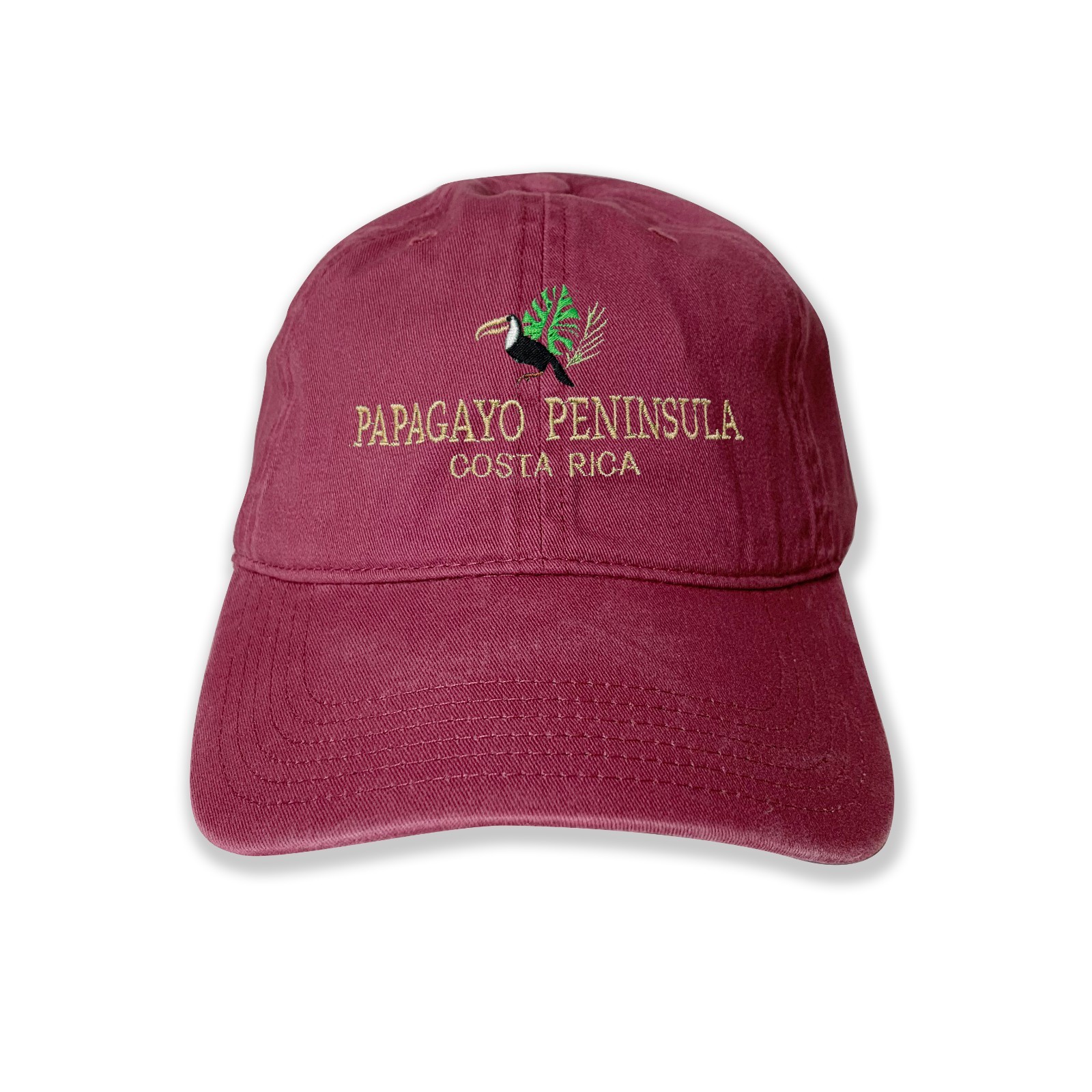 Papagayo Peninsula Costa Rica Embroidered Baseball Cap with Toucan Design