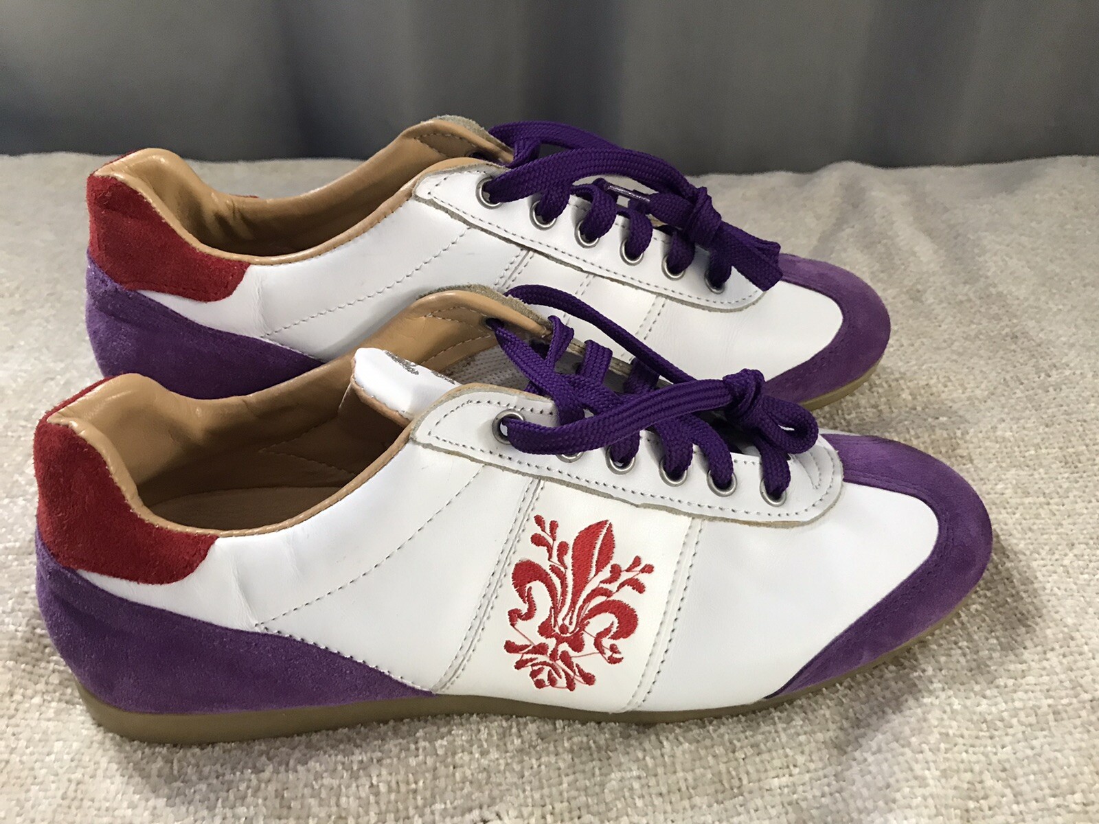 Ryal sneakers Mens Italy Florence Bianco-Viola Size 41 EUR 8 US