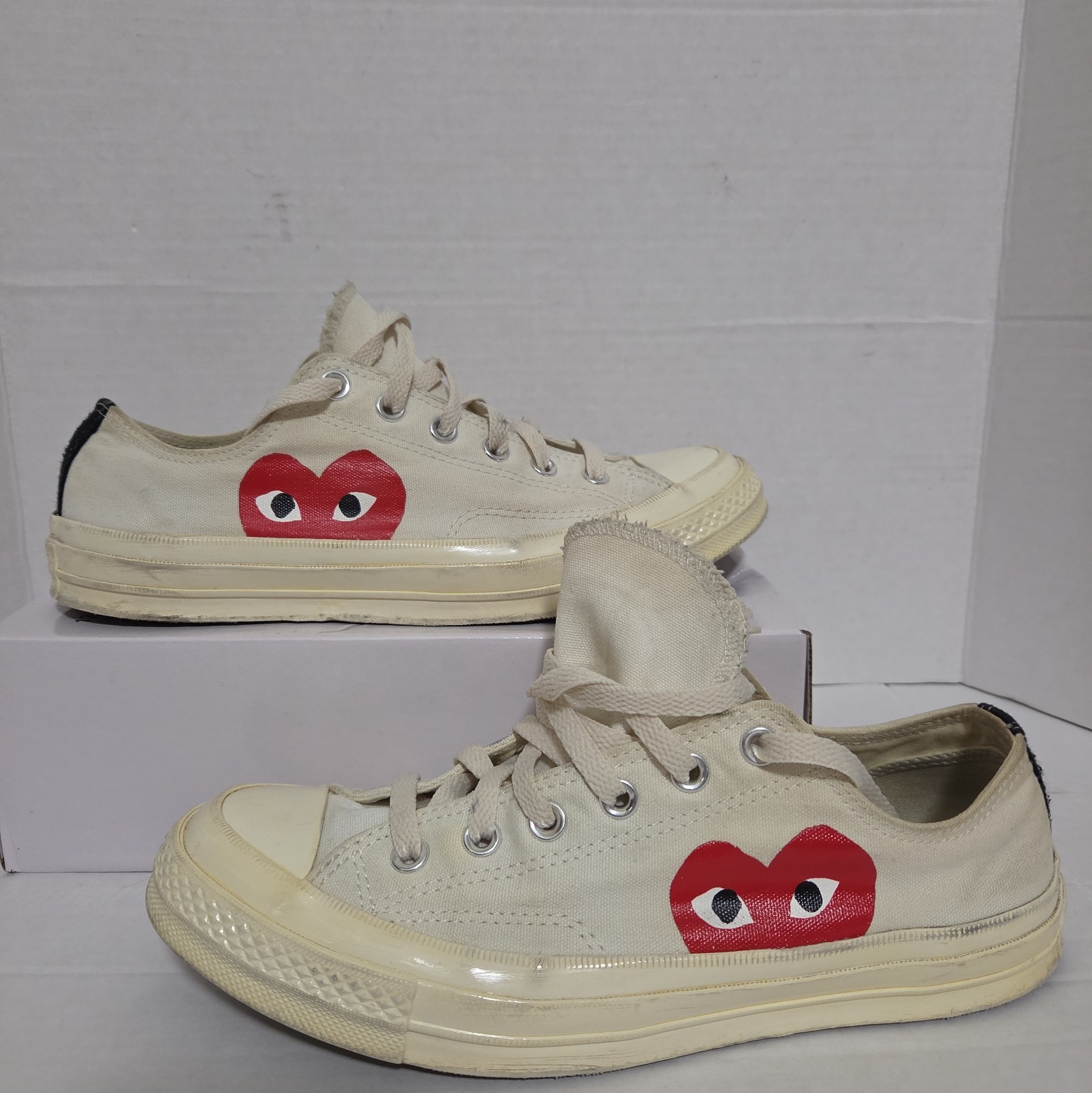 Converse CDG Comme des Garçons Play White Chuck Low M 8 W 10 Sneakers