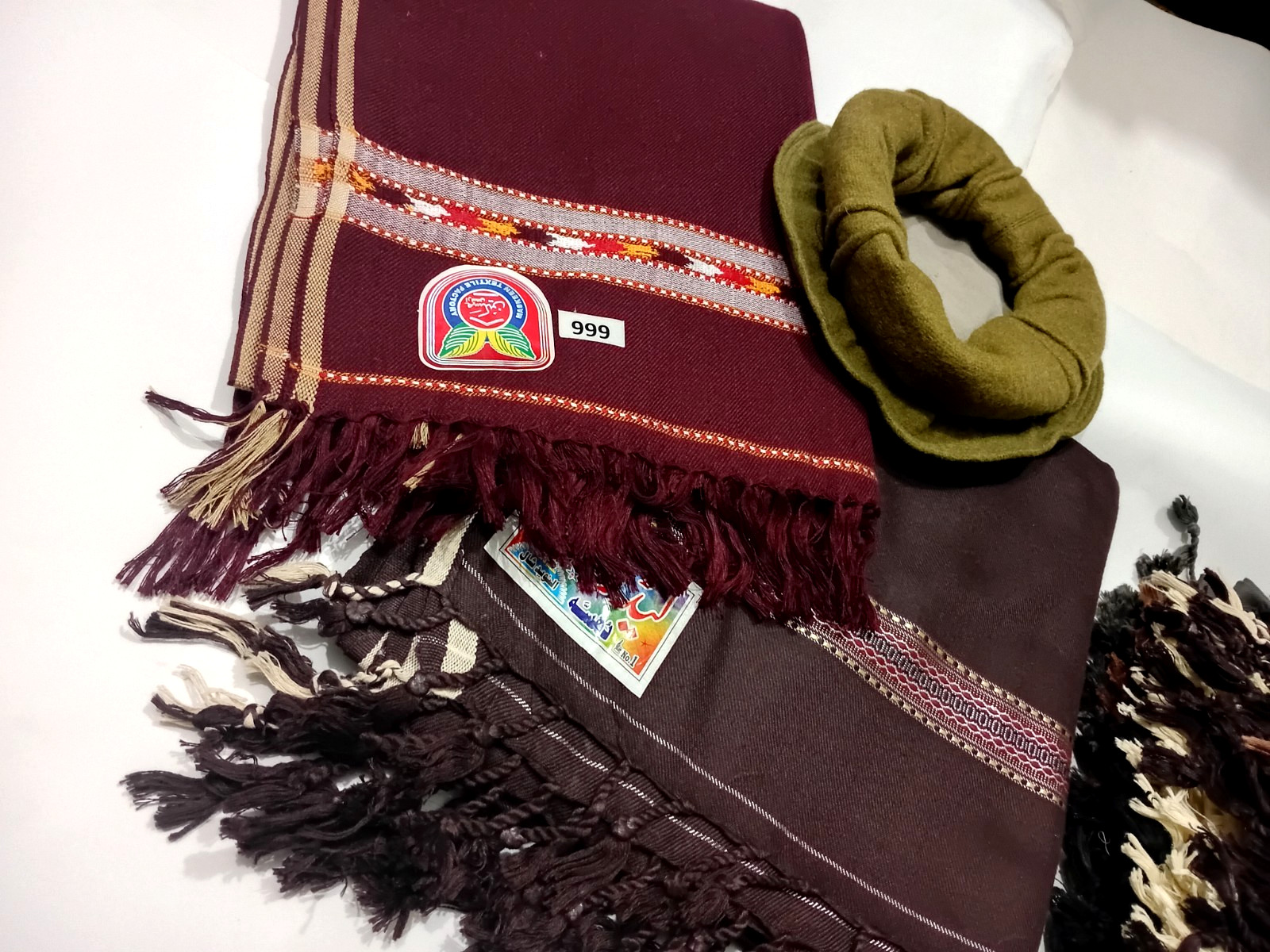Afghan Pakol Cap + 2 Premium Wool Shawls Handmade Tribal Offer Warm Handmade
