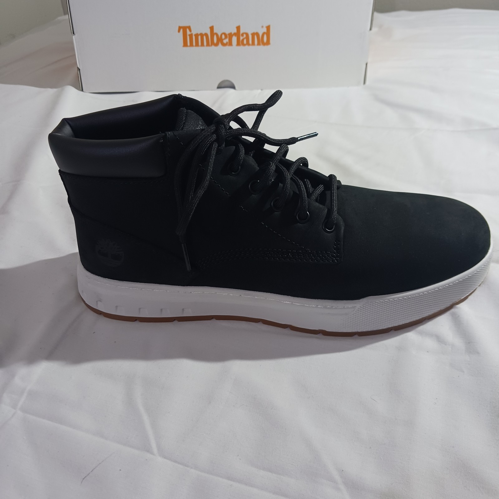 Timberland Maple Grove Chukka Boot Men’s Size 8.5 Black Nubuck Leather New