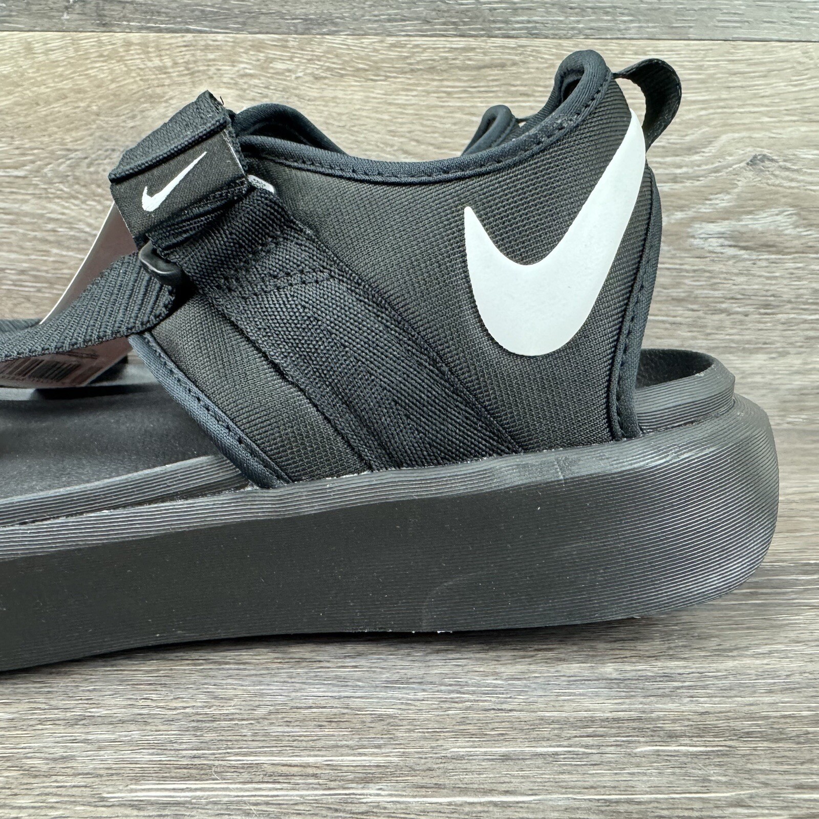 Nike Vista Mens Size 13 Sandals Black White Hook and Loop Strap DJ6606-001