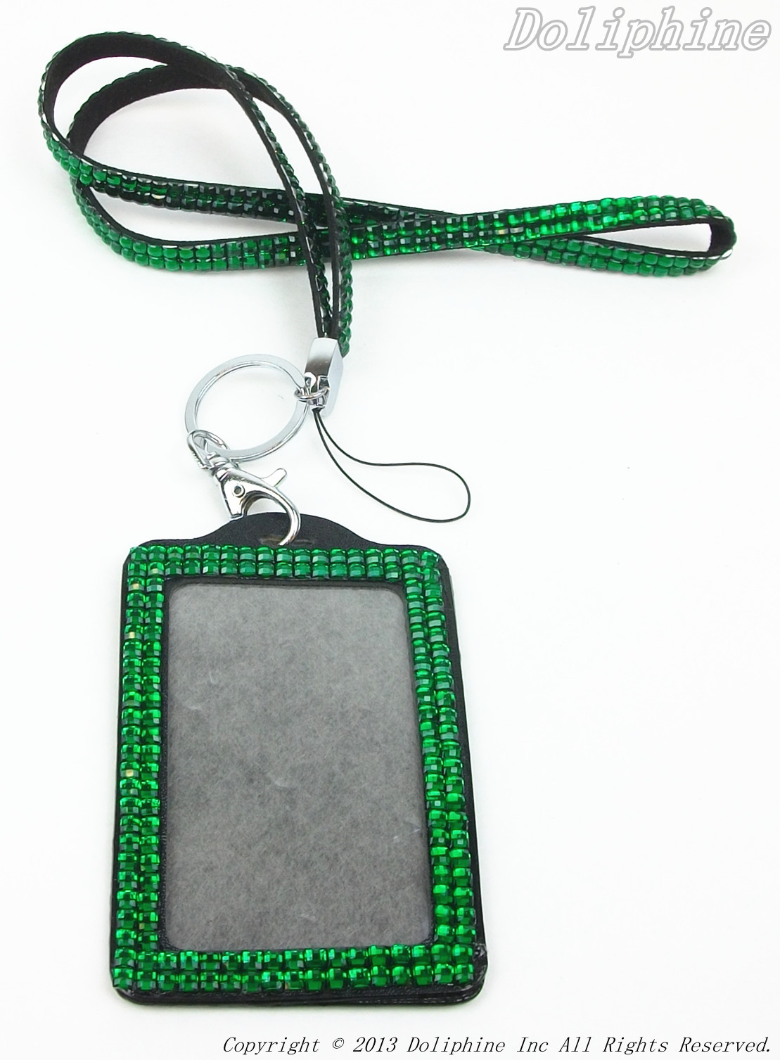 Wholesale Multi-Colored Rhinestone Neck Bling LANYARD with Vertical ID Badge