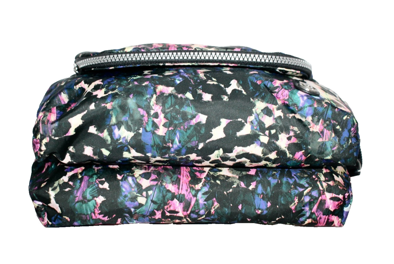 LULULEMON Party Om Crossbody Shoulder Bag Floral Backdrop Black Multi Deep Coal
