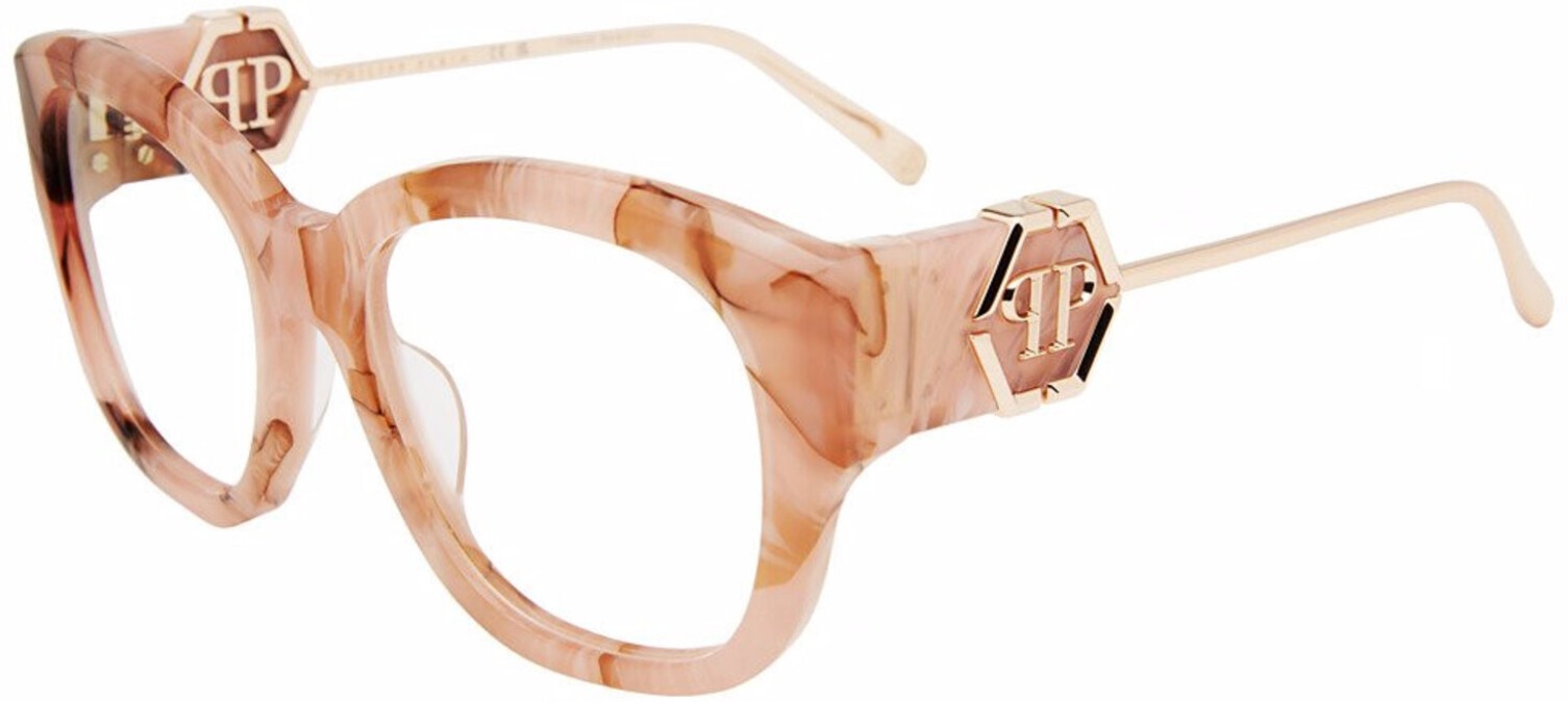 Philipp Plein VPP 124 M Opal Fuxia/Marbled Pink 06z8 Size 53 Sunglasses