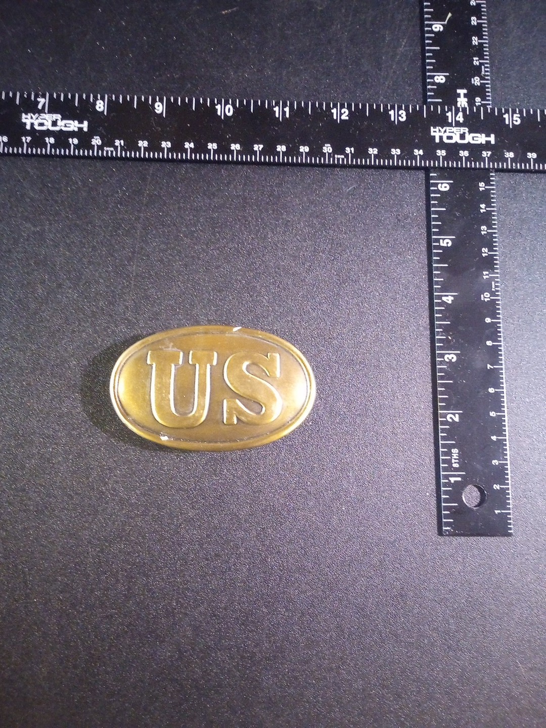 Vintage US Army Confederate Union Brass Belt Plate Buckle Indian War Military