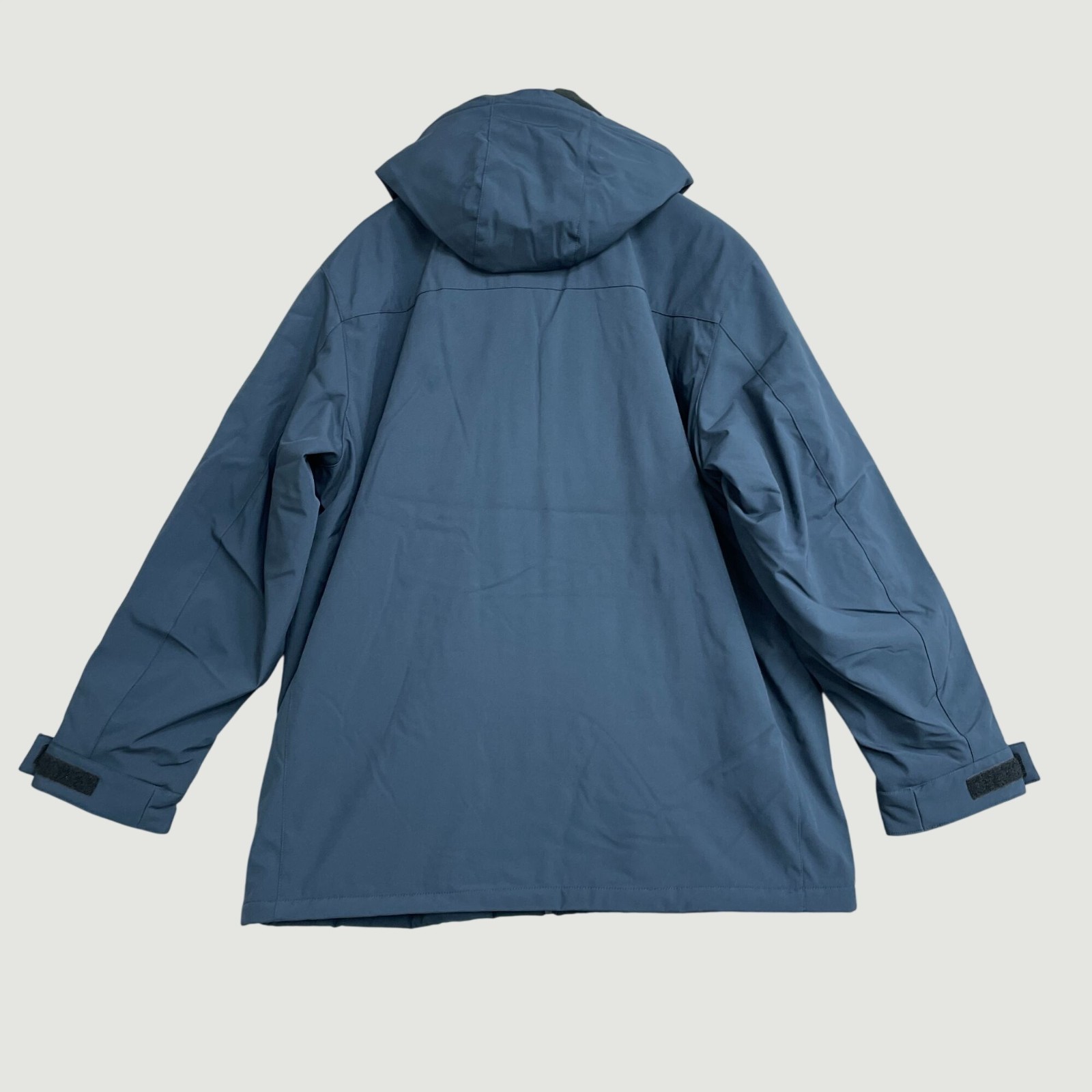 Weatherproof Men’s XL Hooded Parka Jacket Blue Waterproof Quilted Lined JCK177