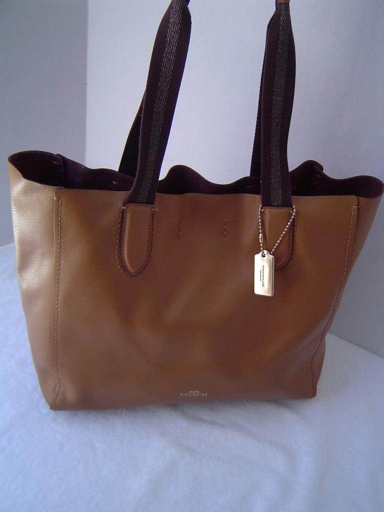 AUTHENTIC COACH SADDLE LEATHER DERBY TOTE #58660 EUC