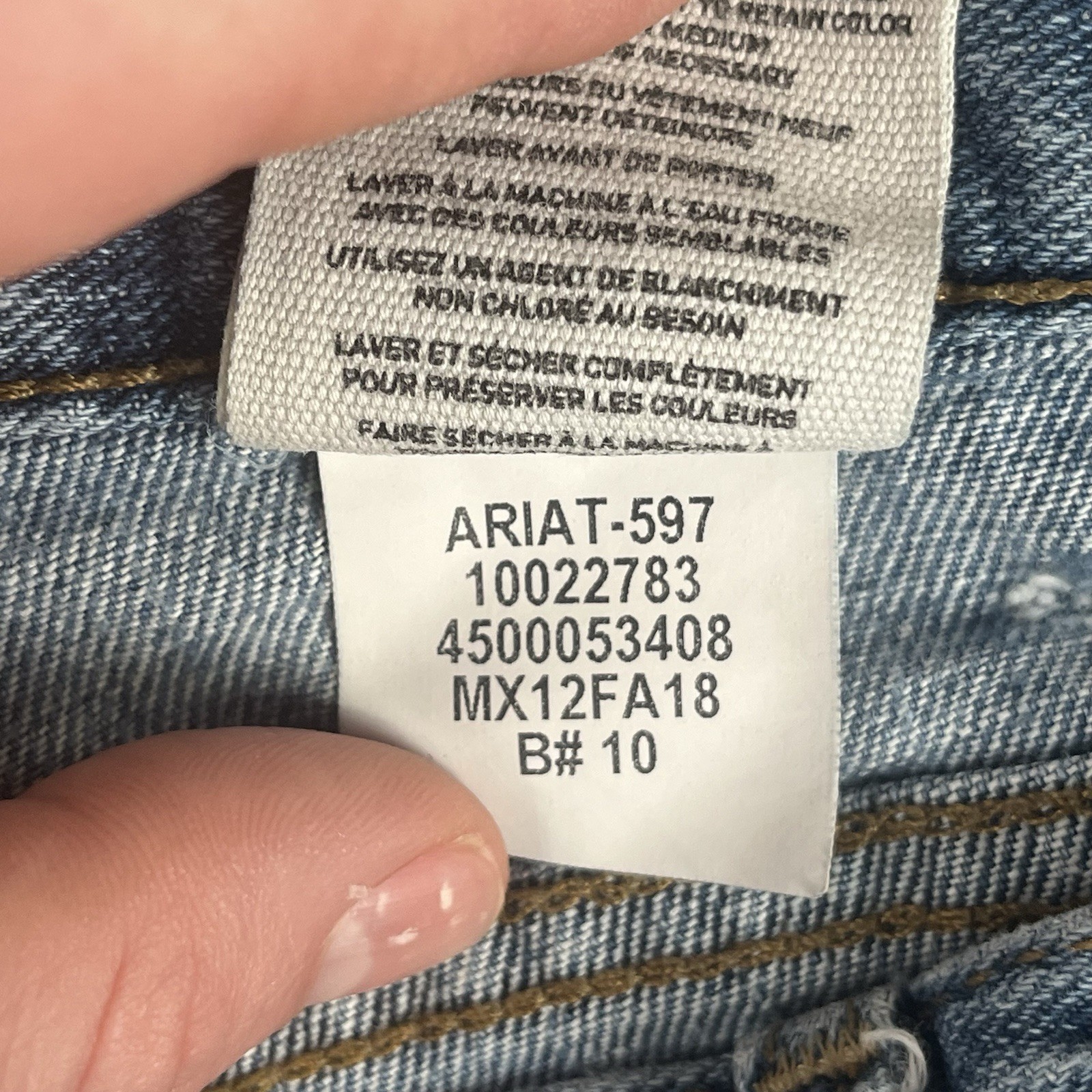 Ariat Jeans Mens 38×28* Blue M2 Relaxed Boot Cut Stretch Western Cowboy Denim