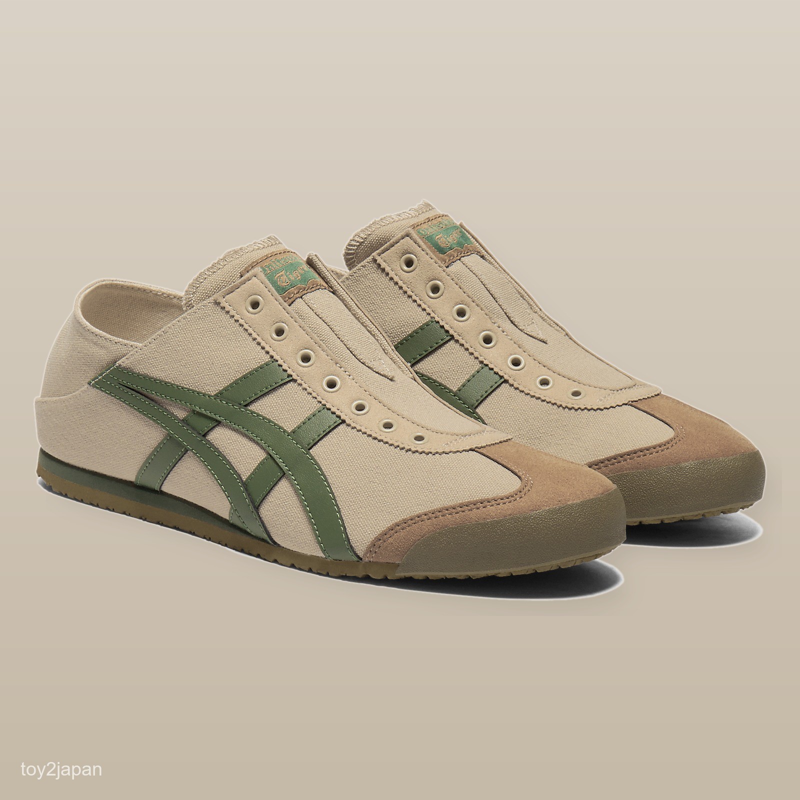 Onitsuka Tiger MEXICO 66 PARATY 1183A437-253 Beige Grass Green Men’s Size New
