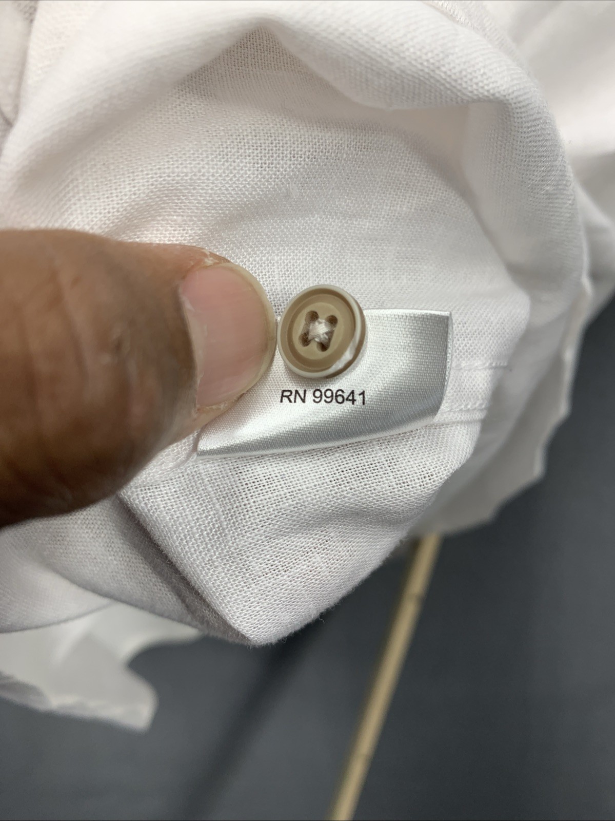 Joseph Abboud Men Button Up Shirt Linen Rayon Blend Short Sleeve All White Party