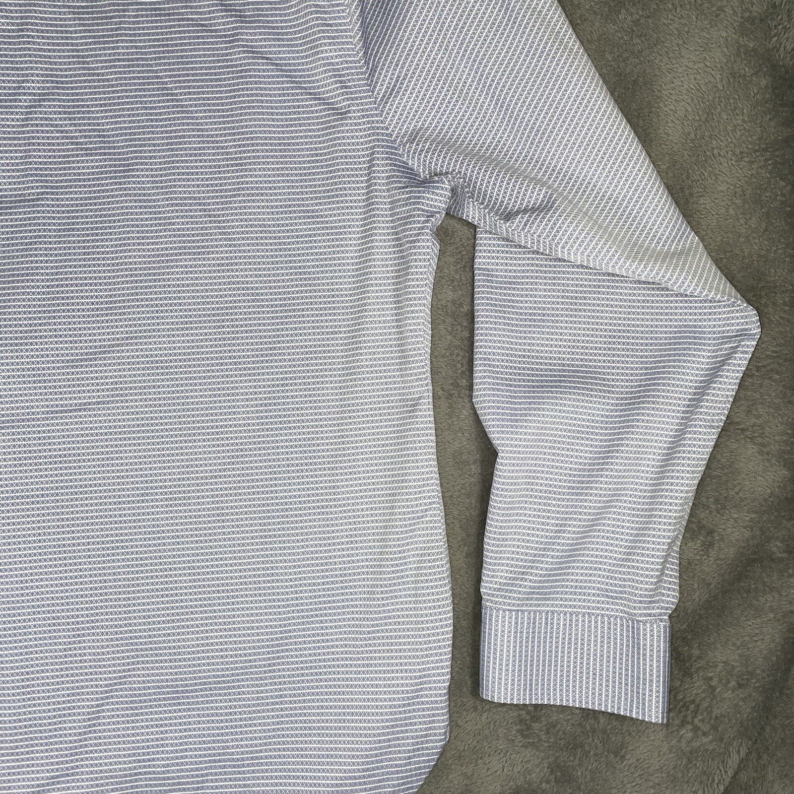 7Diamonds Shirt Mens XL Sky Blue Performance Stretch Dress Button Up Geometric