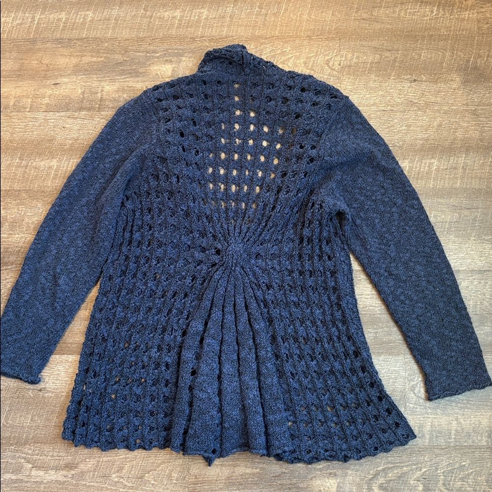 Soft Surroundings Teresa Crochet Cardigan Women’s 2X Deep Blue