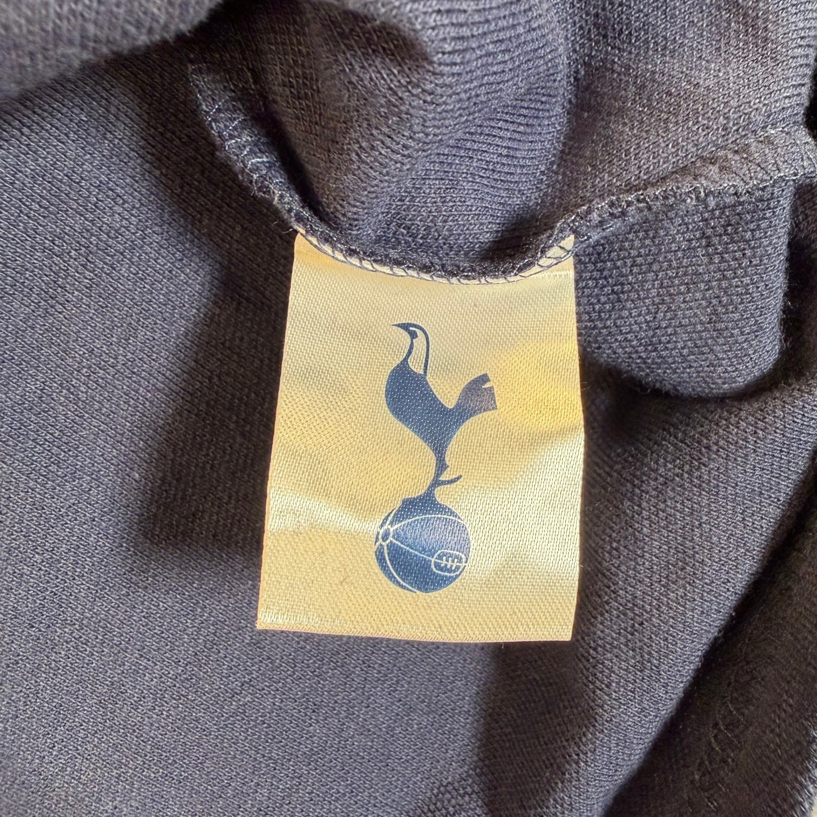 Tottenham Hotspur Mens Navy Blue Cotton Pique Polo Shirt Spurs Soccer L #3000