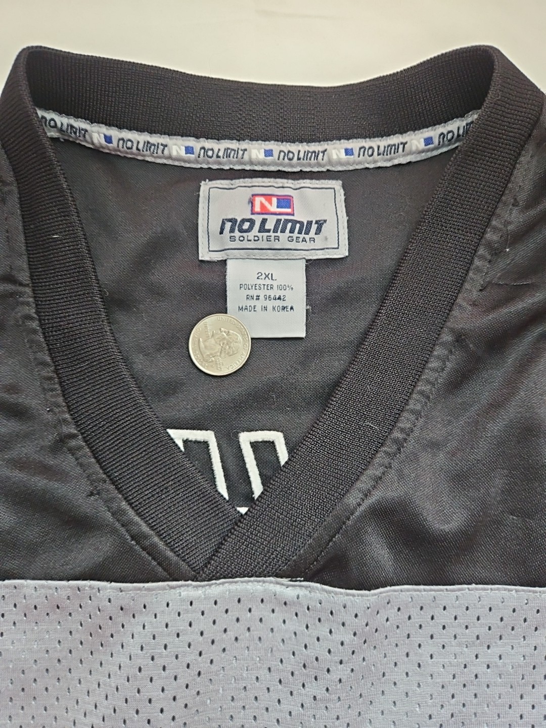 Vtg 90’s Master P No Limit Sports Soldier Gear Football Jersey Sz 2XL 25×33 Rap