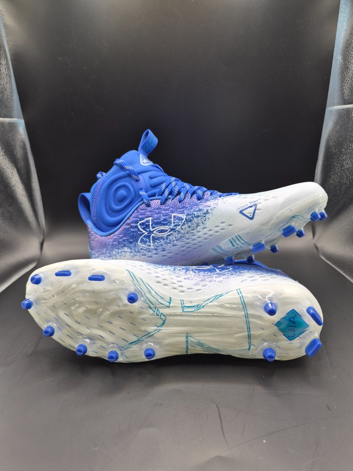 Under Armour Spotlight Lux MC (Size 9) “Blue/White” Men’s Football Cleats