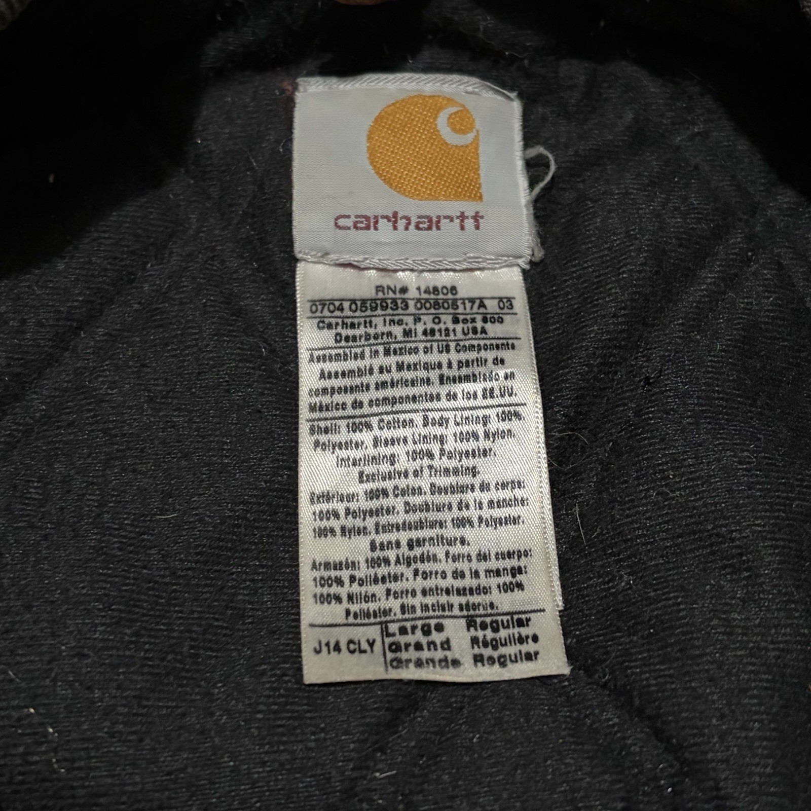 Vintage Early 2000s Carhartt Santa Fe J14 Clay Jacket Nice Fade Size Large