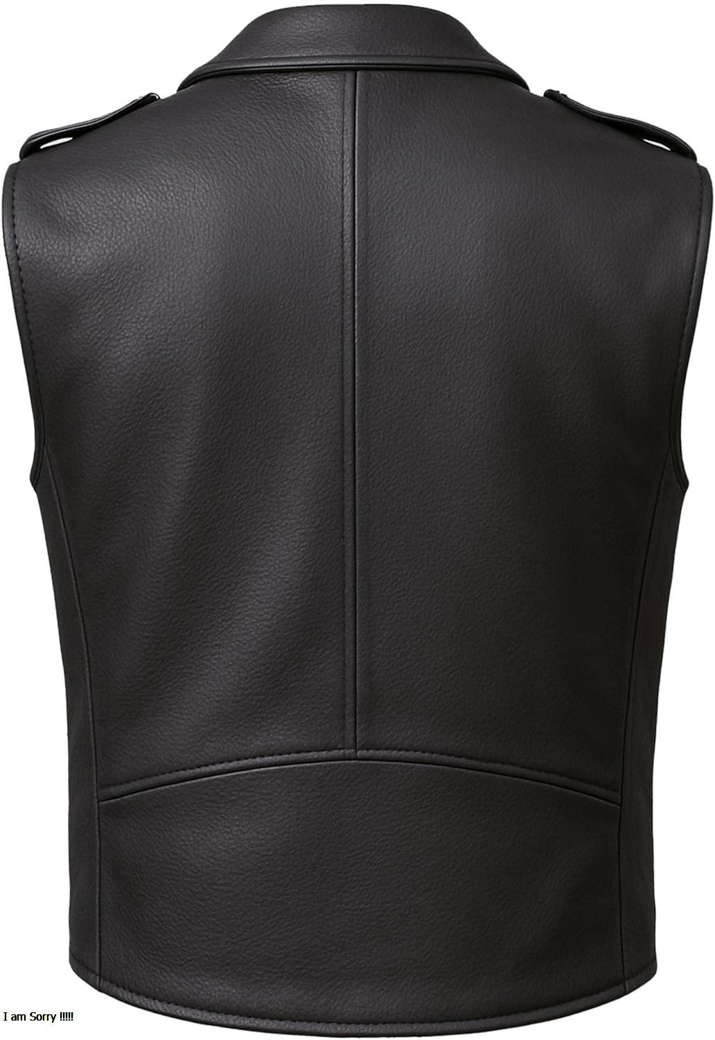 Men’s Classic Buffalo Leather Motorcycle Biker Vintage Cruiser Style Vest