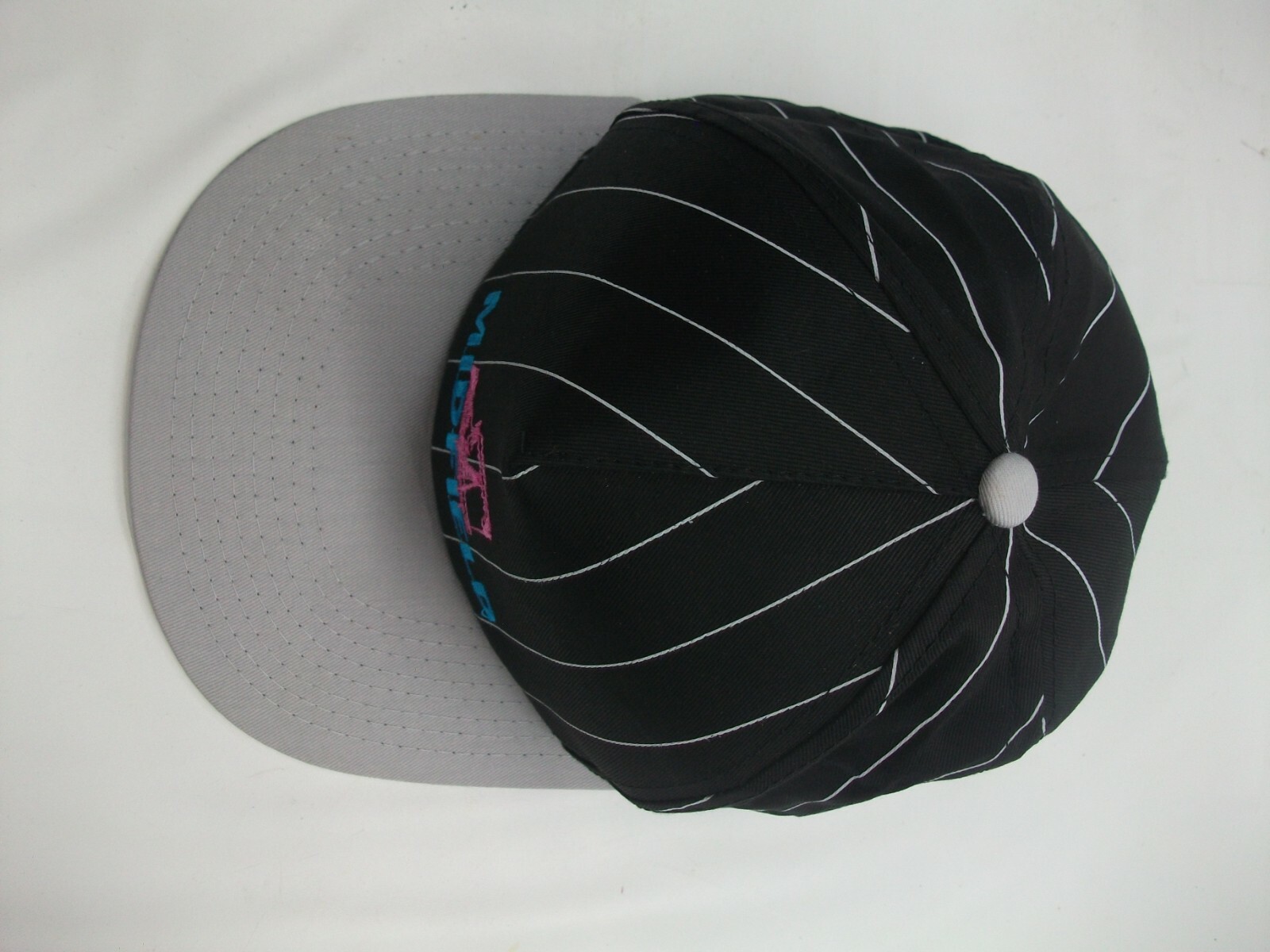 Midfield Oilfield Hat Black Gray Pinstripe Snapback Baseball Cap
