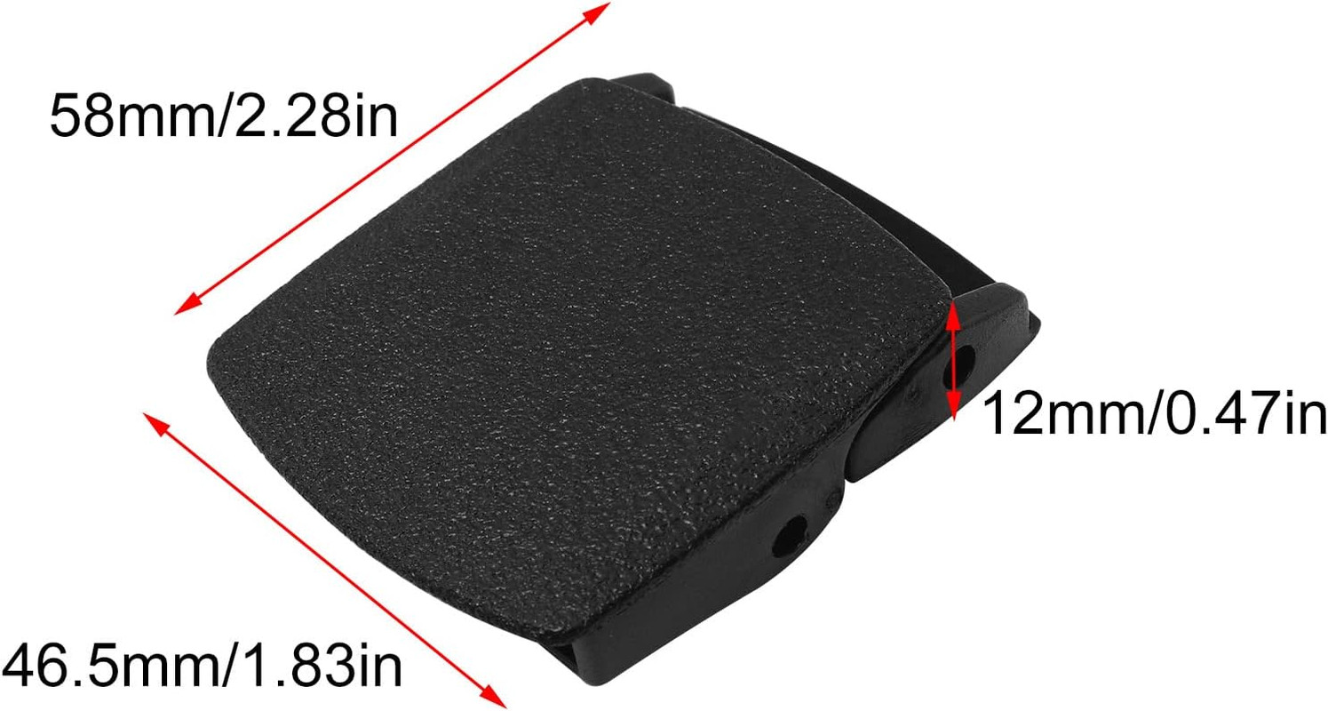 38Cm Plastic Buckle 4PCS Black Nylon Canvas Web Belt Plastic Buckle for 1.4 Inch