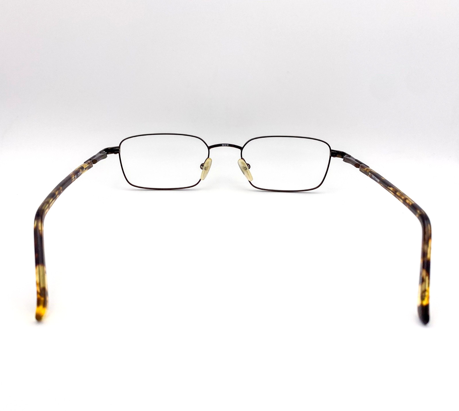 Vintage Roy Tower Metal Tortoiseshell Rectangular Eyeglasses | NOS 1990s Frames