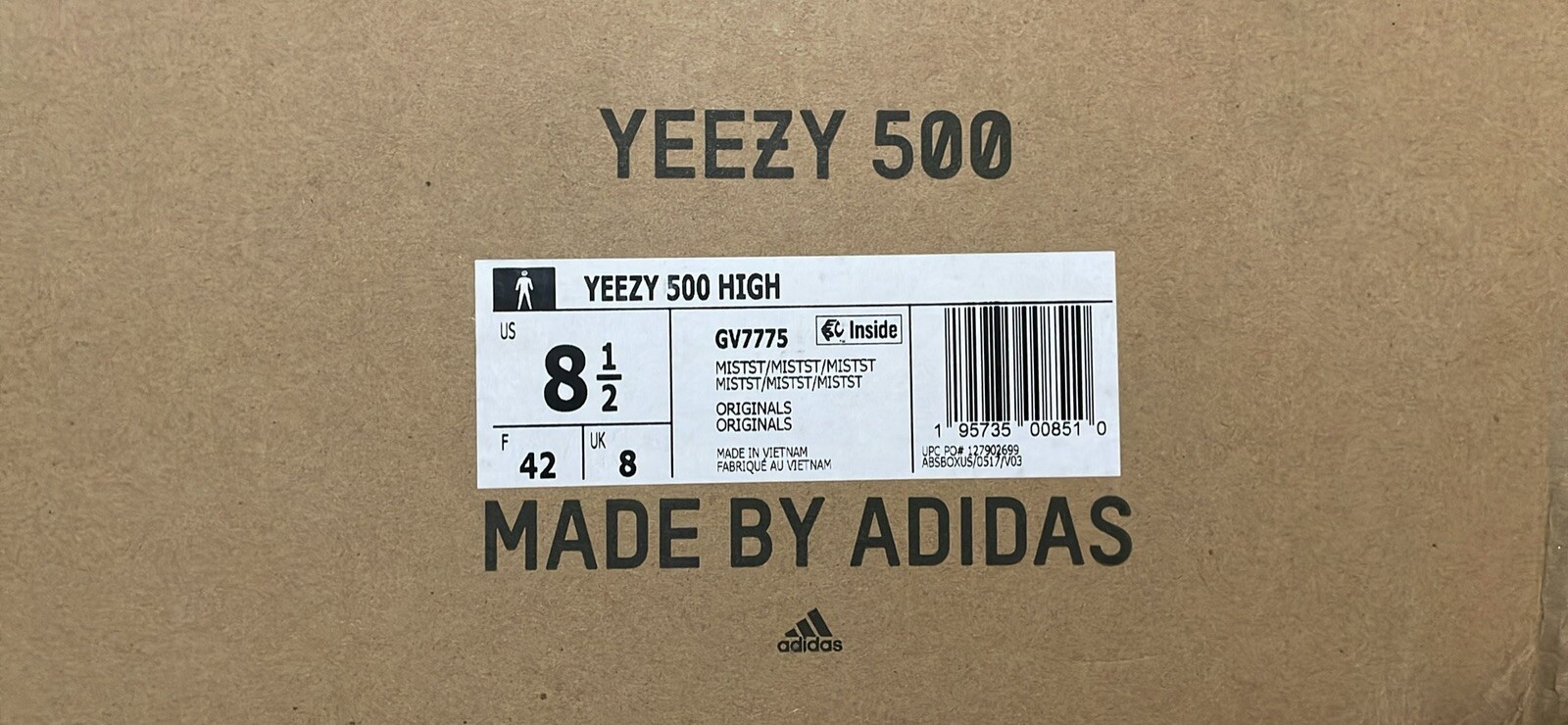 Size 8.5 – Yeezy 500 High Mist Stone