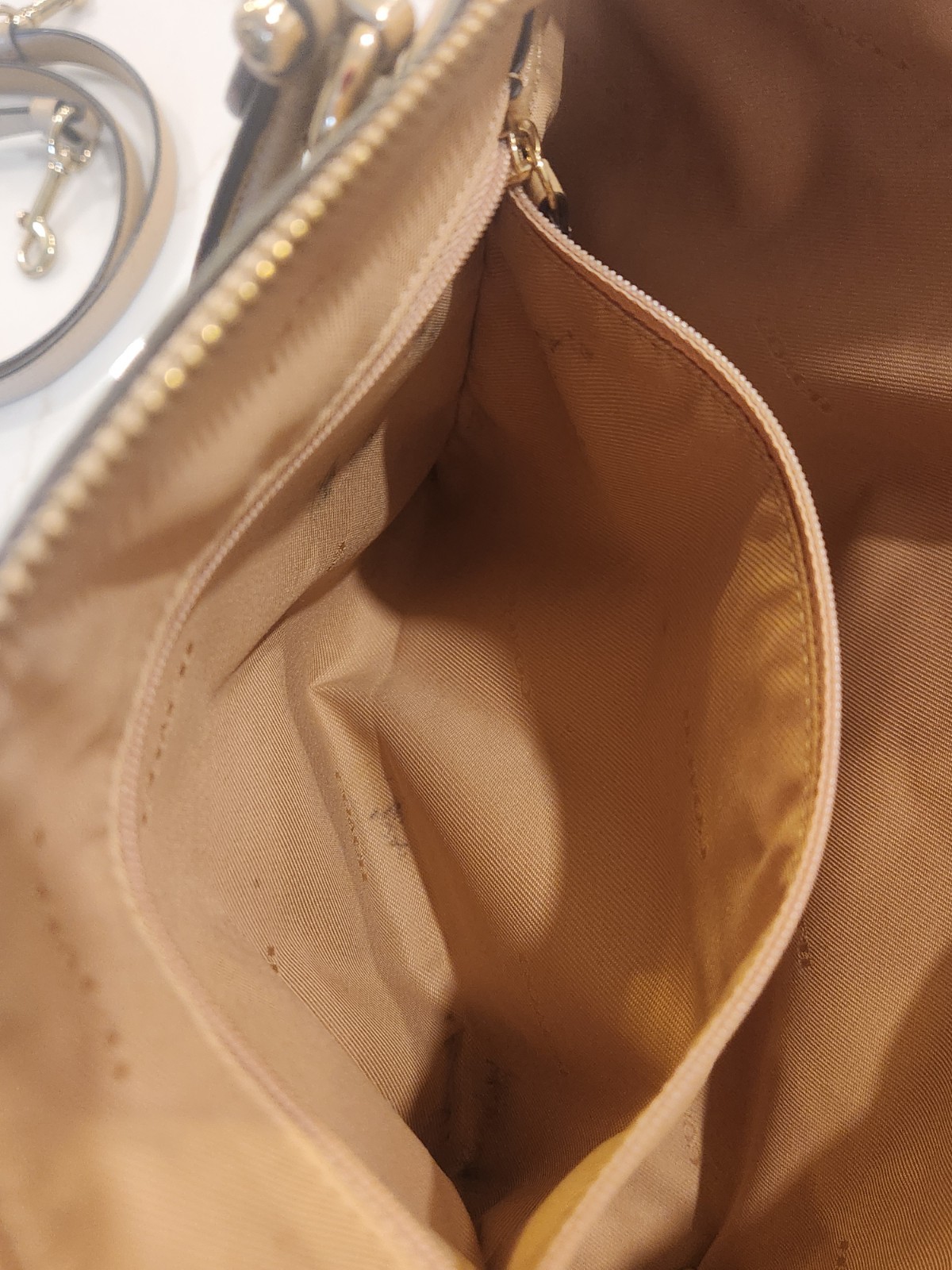 Coach Prairie Pebbled Leather Satchel Crossbody Women’s Handbag – Camel/Tan