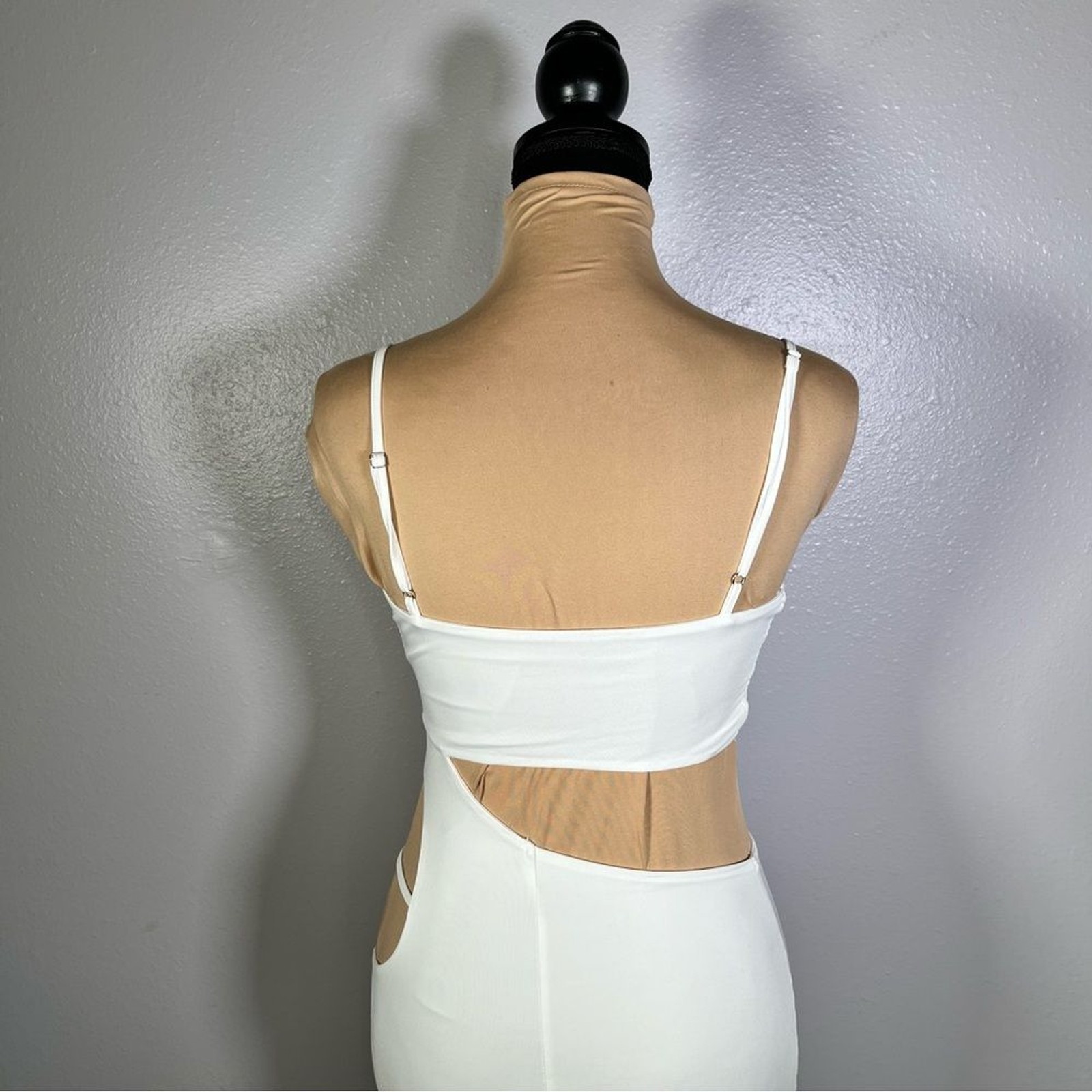 White waist cut out bodycon midi dress XS | sexy night out club vacation party