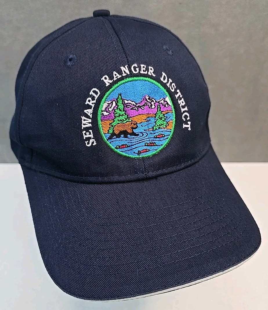 vtg Seward Ranger District hat Chugach National Forest Alaska strap back cap