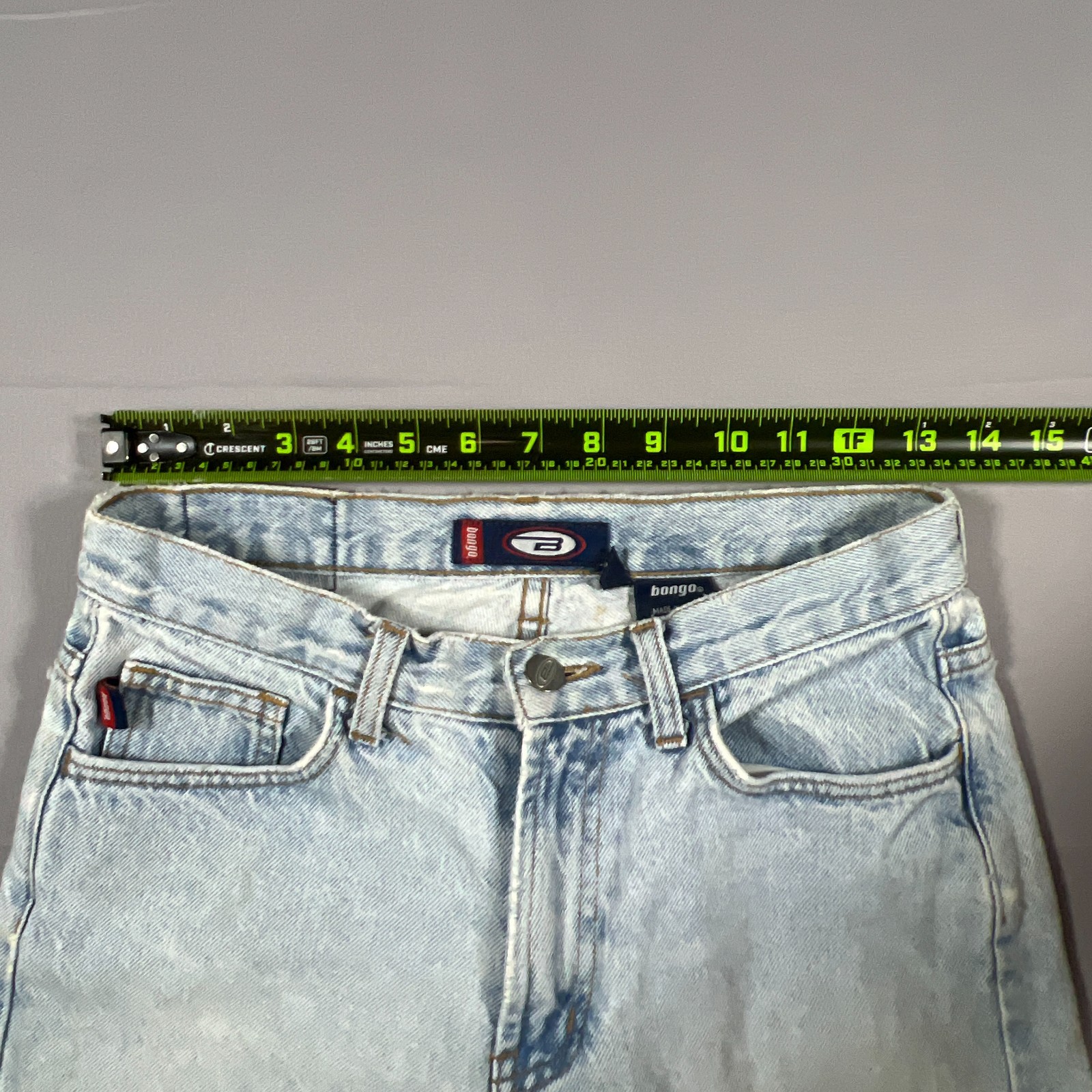 Bongo Straight Leg Jeans Womens 5 Blue Cotton Light Wash Street Wear Mid Rise