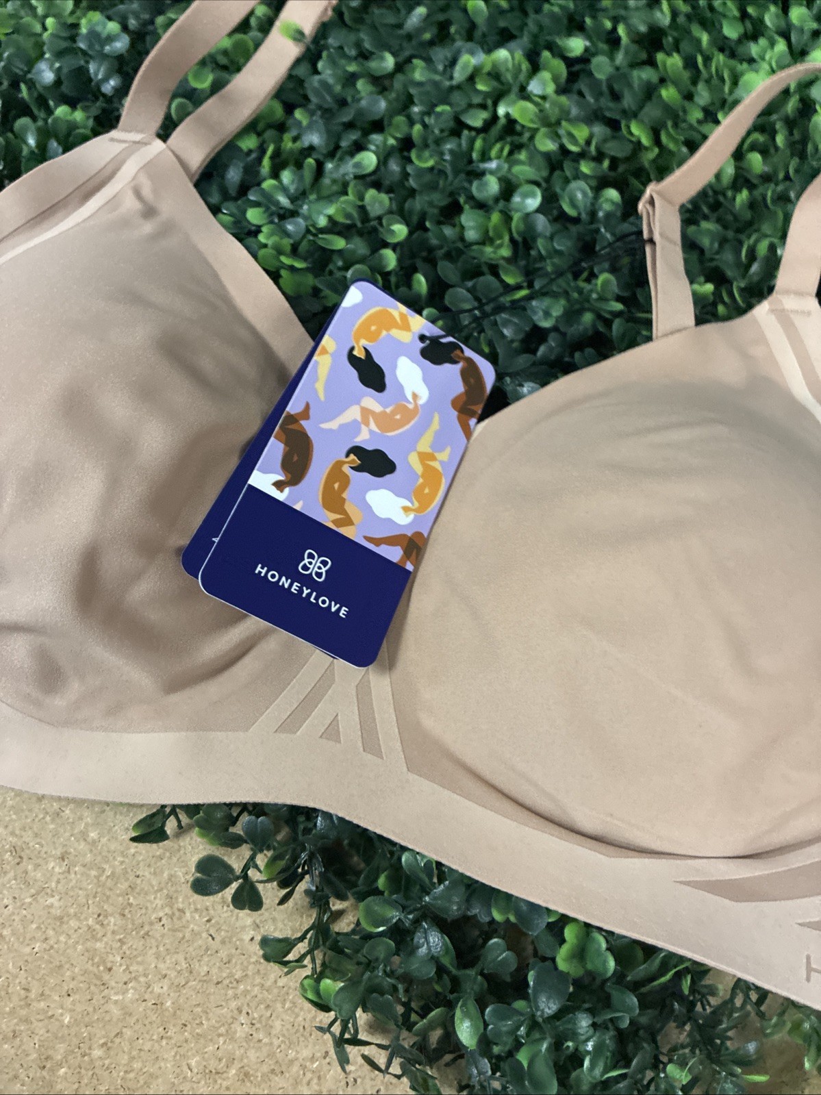 Honeylove Silhouette Wireless Convertible Bra| Color Sand| Size 38 B/C | Large