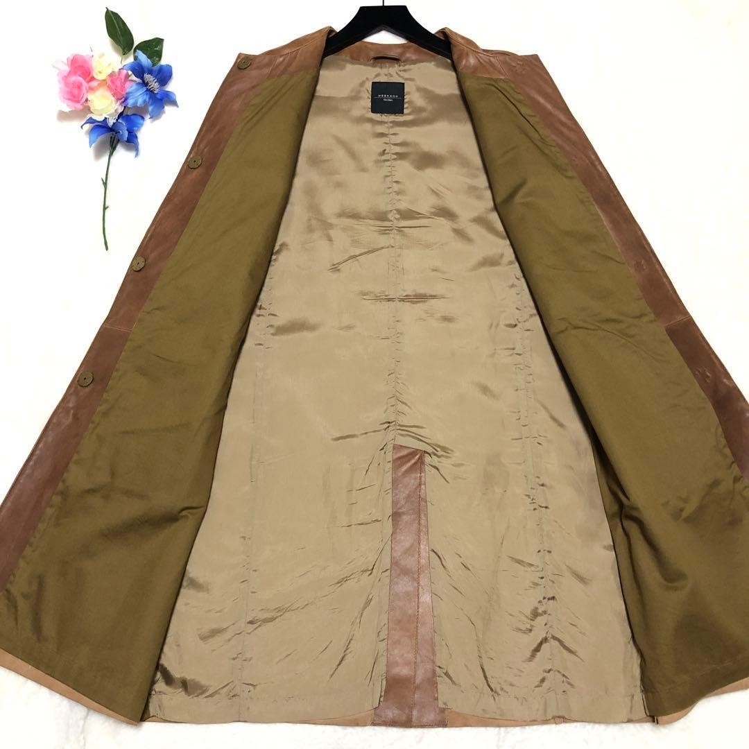 MAX MARA Womens Melting Lamb Leather Jacket Brown Coat Limited Edition Rare