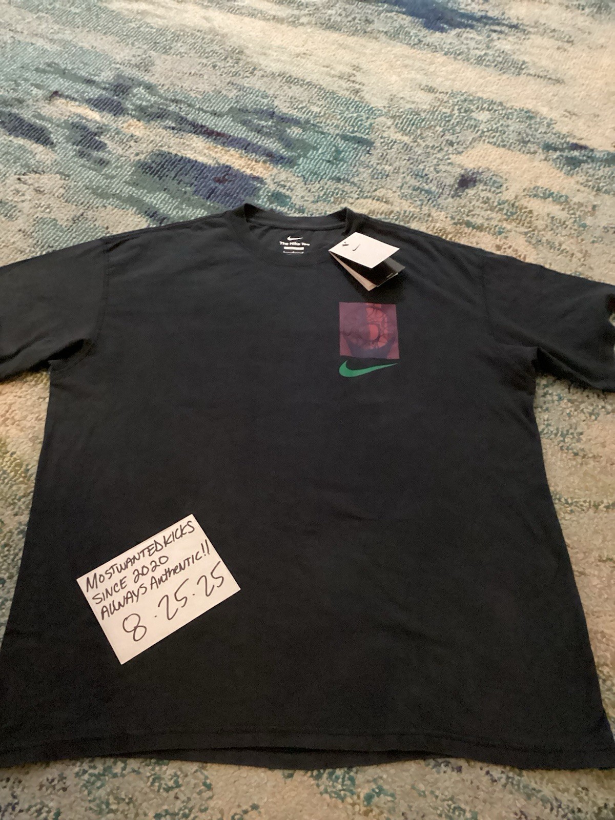 NWT Nike M90 OC 1 Black Basketball T-Shirt Men’s Sz L FREE SHIPPING!!