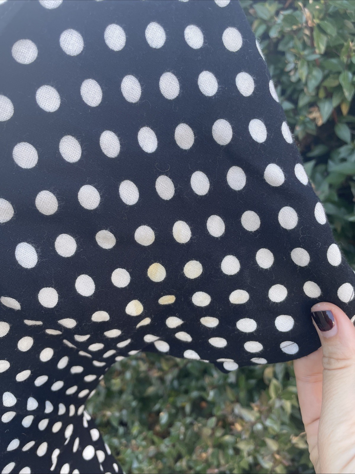 Vintage Polka Dot Mini Dress M Peter Pan Collar Rockabilly Empire Waist Black