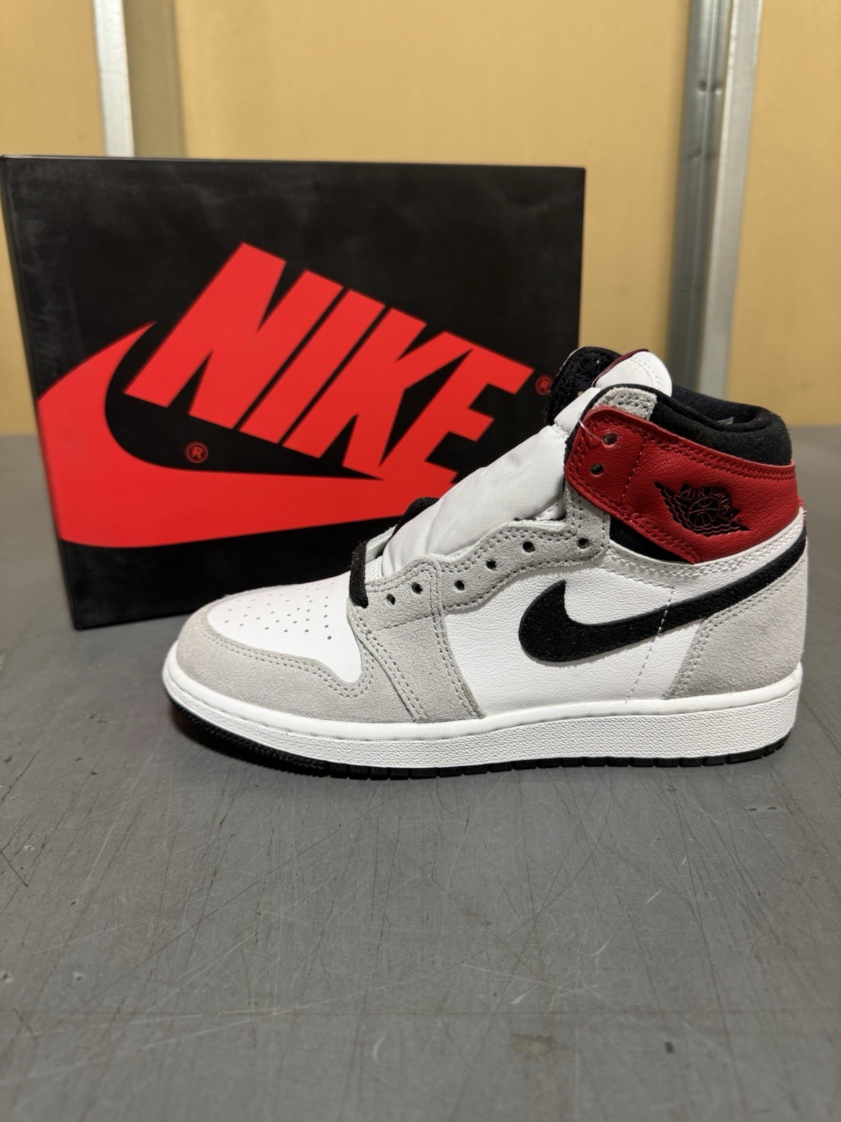 Size 4 Youth- Jordan 1 Retro High OG Smoke Gray 2020