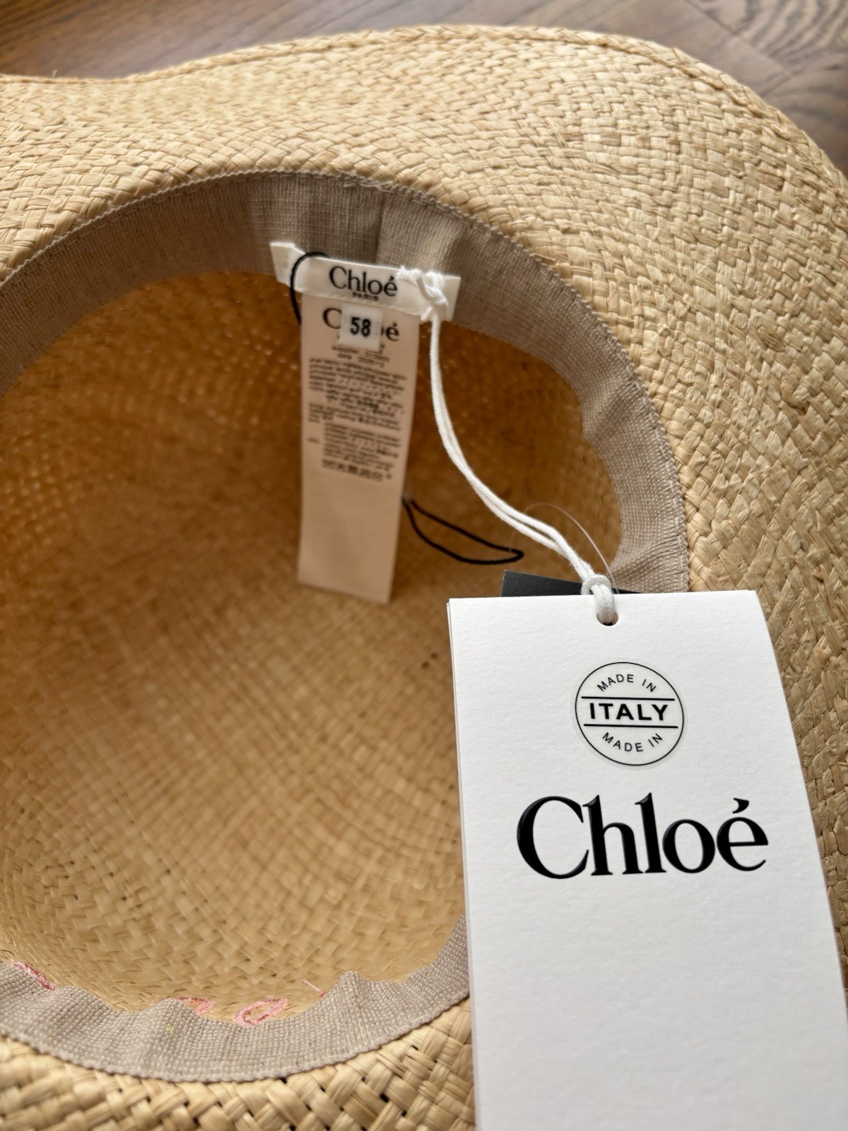 Chloe Straw Hat Brand New With Tags
