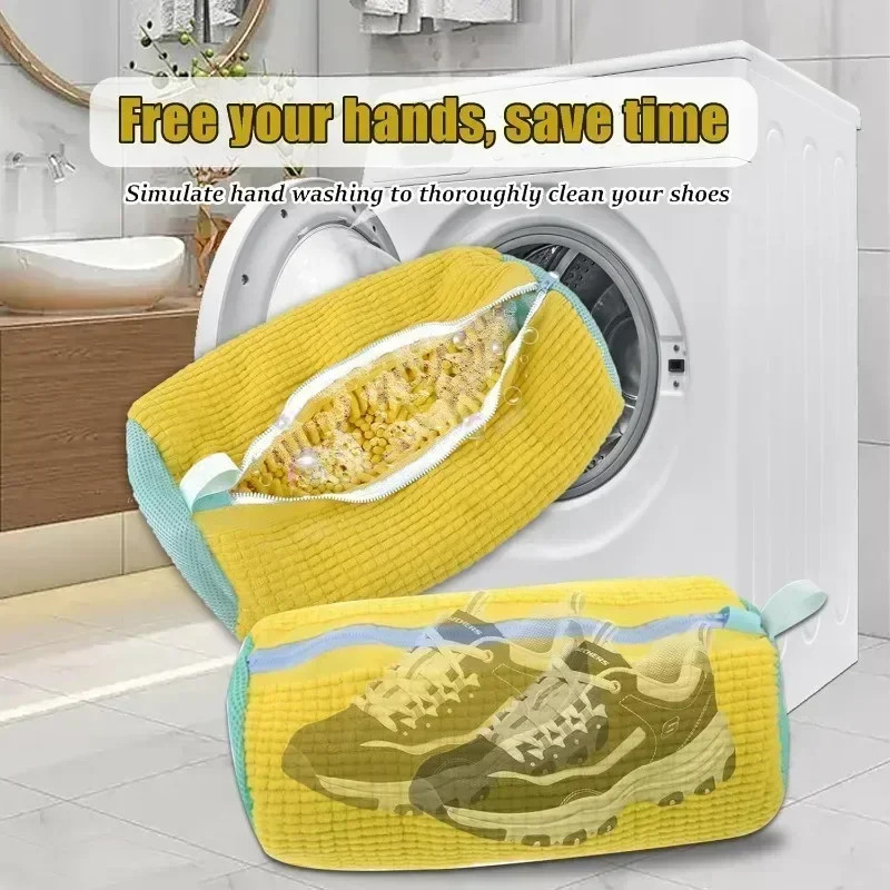 Machine Washable Shoe Washing & Drying Bag with Soft Fiber – Durable Polyester L
