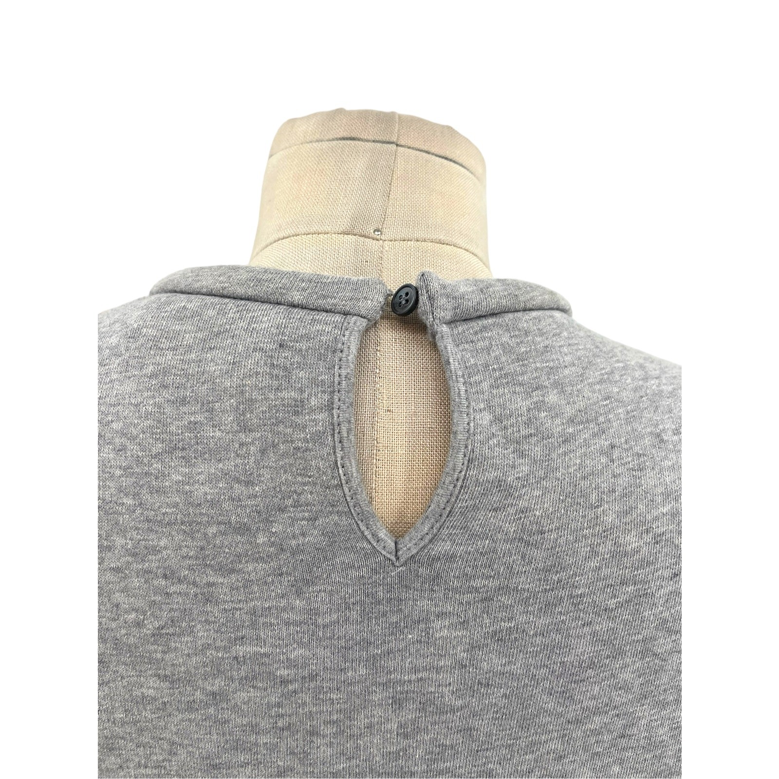 No 21 Lace Panel Sweatshirt Gray Keyhole Back Size 40 / US Small
