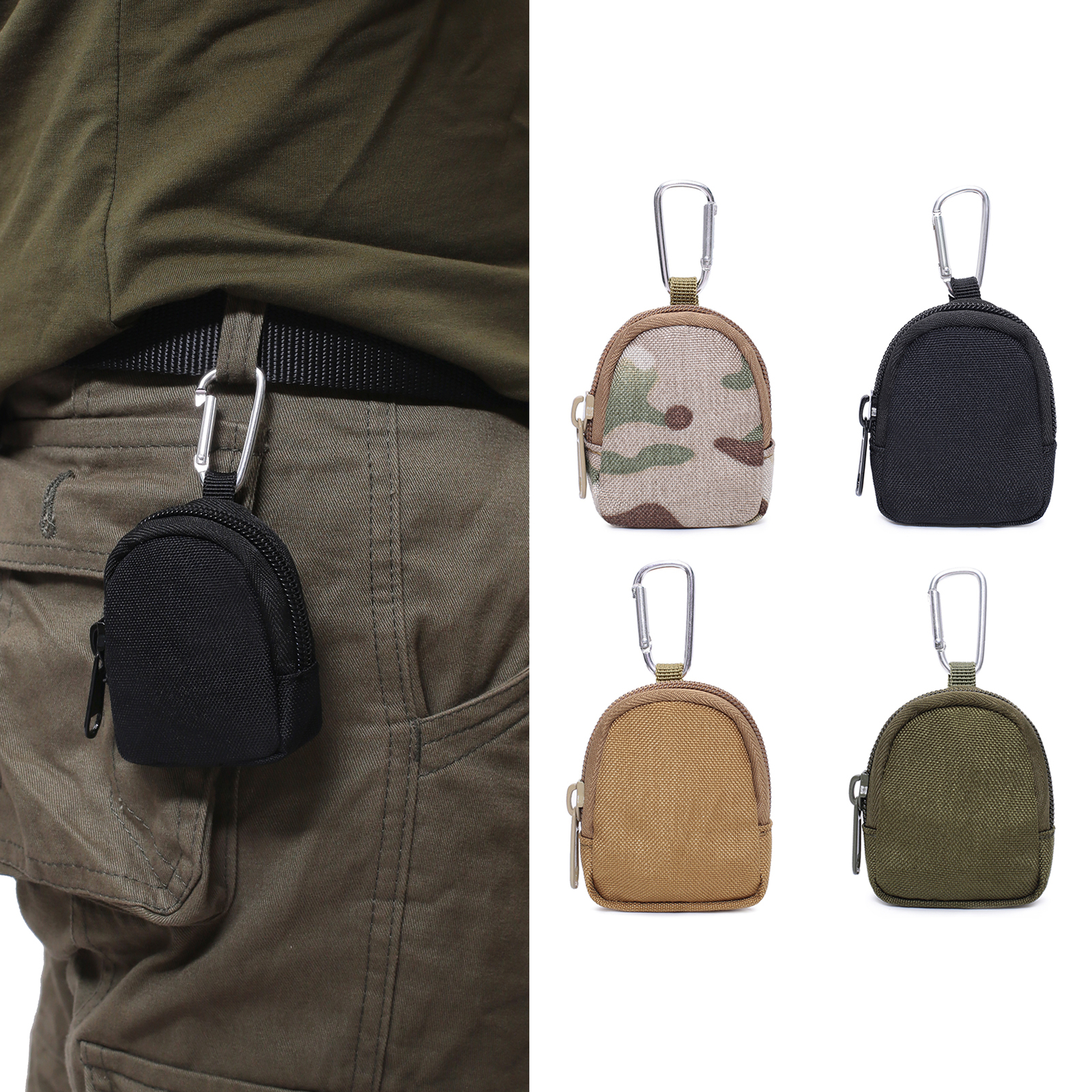 Tactical Coin Pouch Nylon Waist Bag Men MOLLE Multi-Functional Accessory Pouch