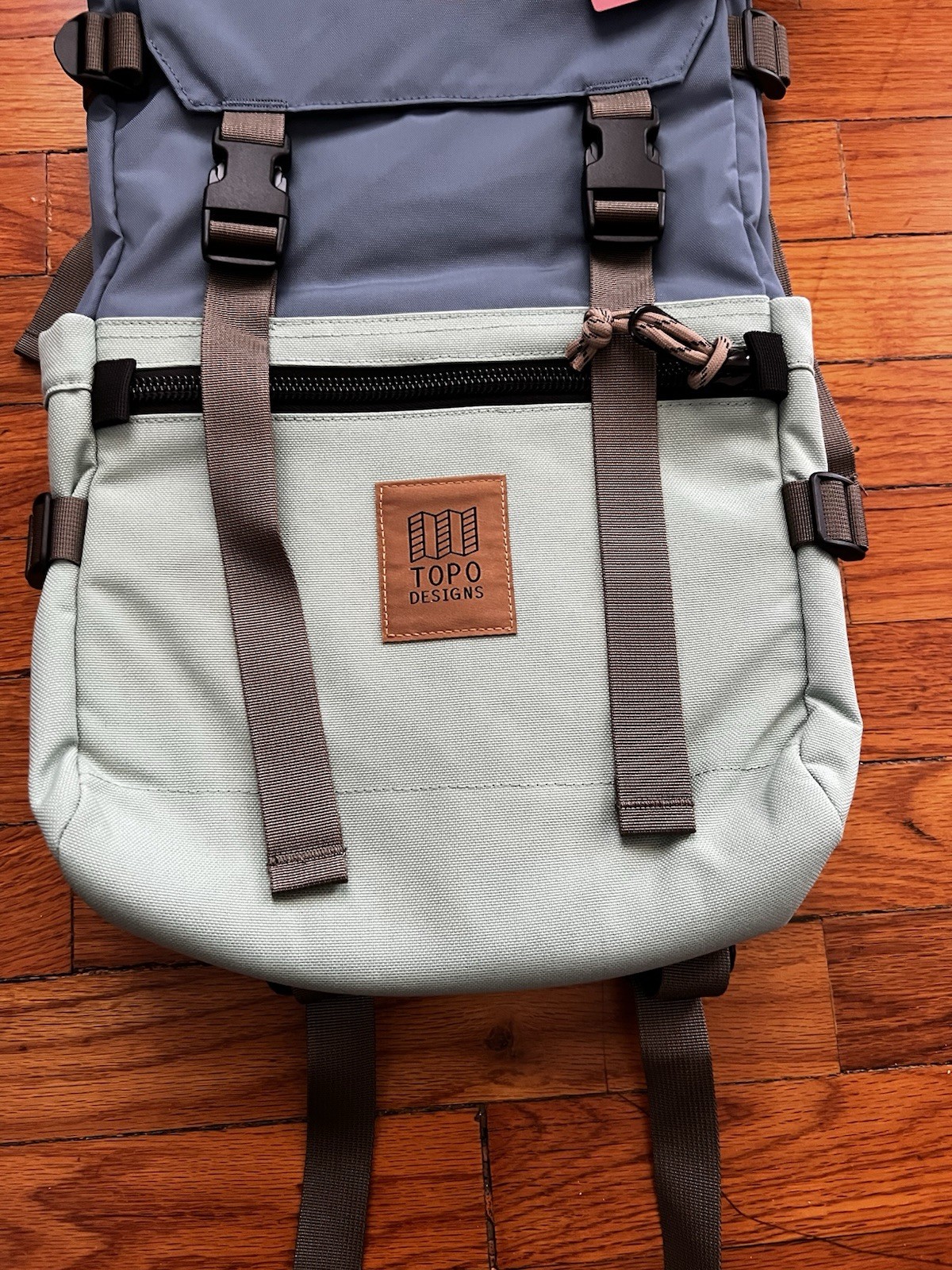 NWT Topo Designs Rover Pack Classic Backpack Stone Blue / Ash Green 20L