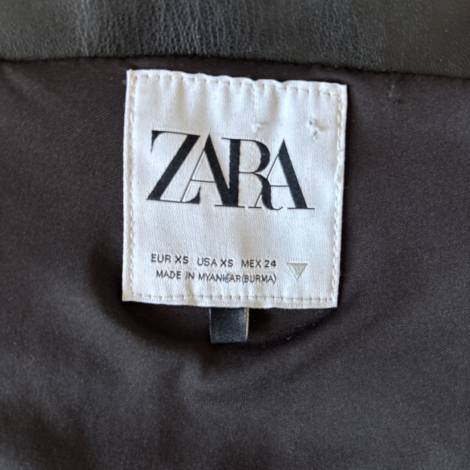 Zara FauxLeather Button-Front Corset Top XS Edgy Boho Outlaw Ren Fair Festival