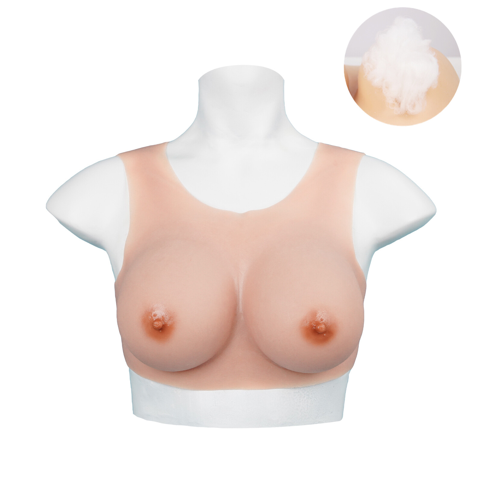Realistic Silicone Breastplate Soft Skin-LikeG Cup Comfortable Breast Forms LGBT