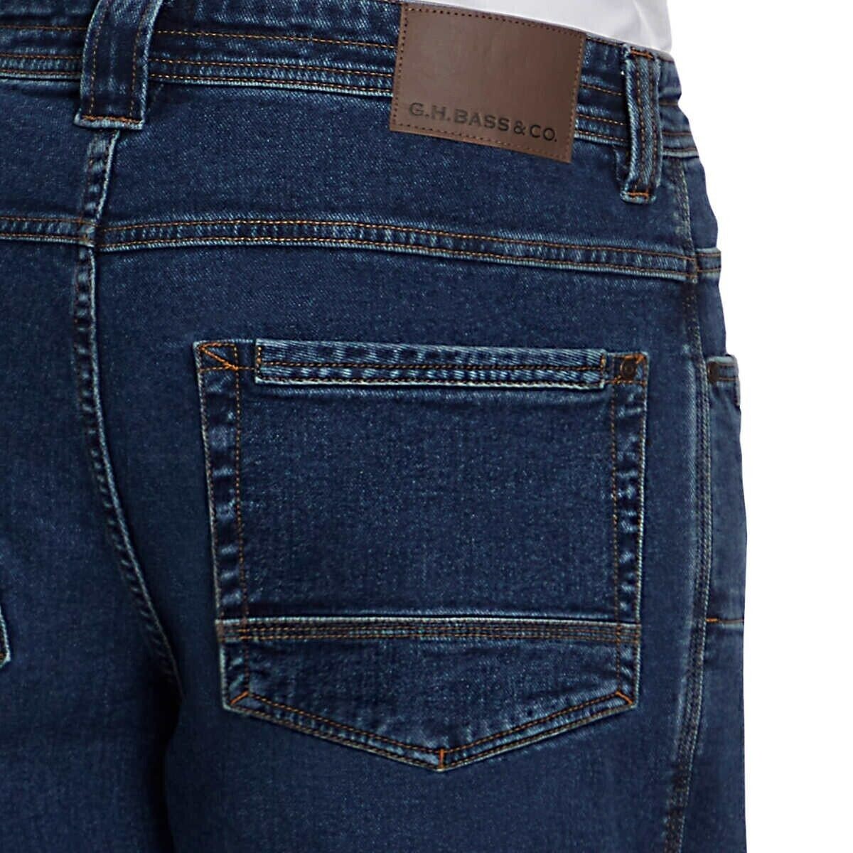 G.H. Bass & Co. Men’s The Wrencher Straight Fit Men’s Jeans Dark Blue 30W X 29L